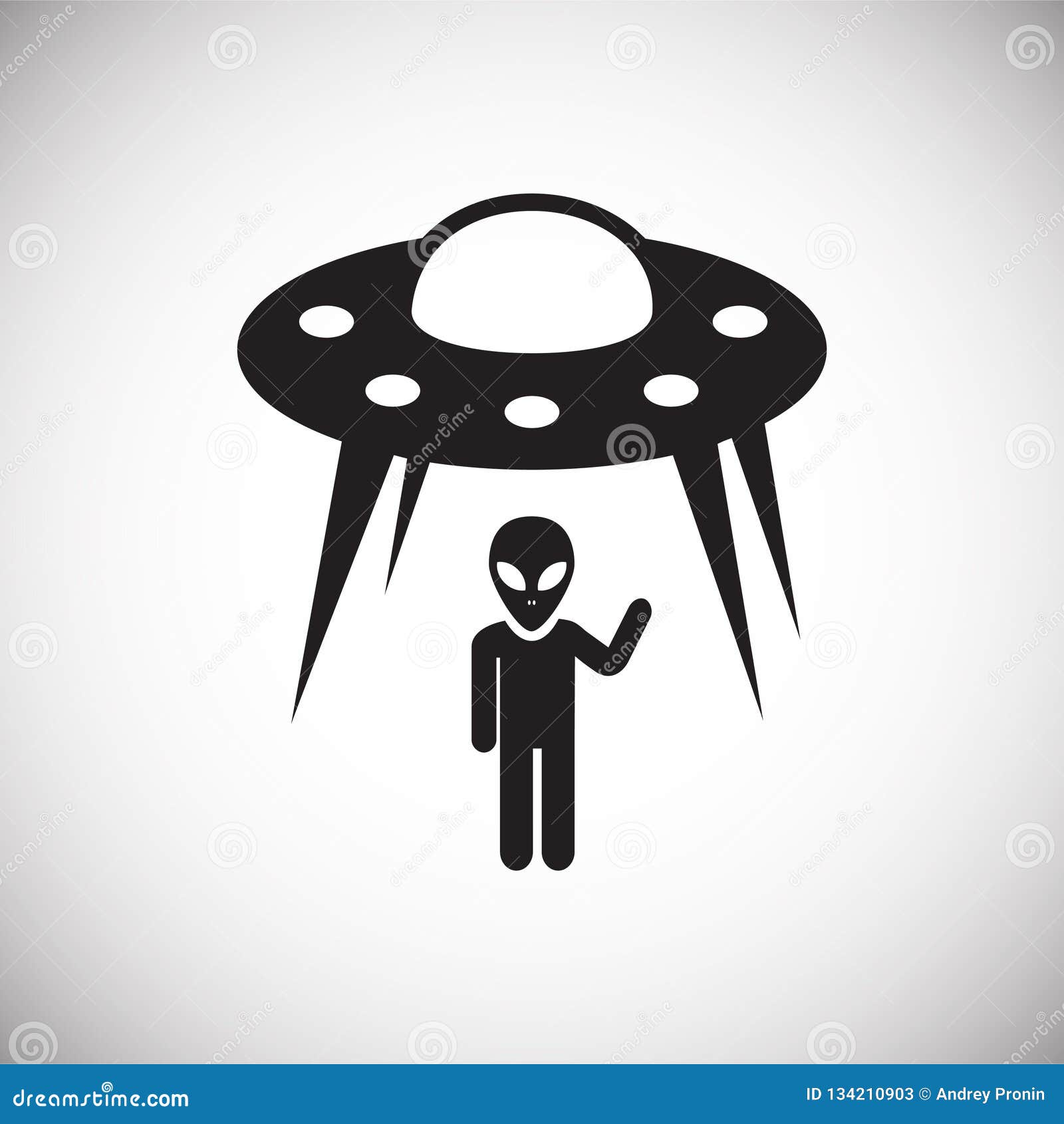 ufo alien icon on white background for graphic and web , modern simple  sign. internet concept. trendy  for