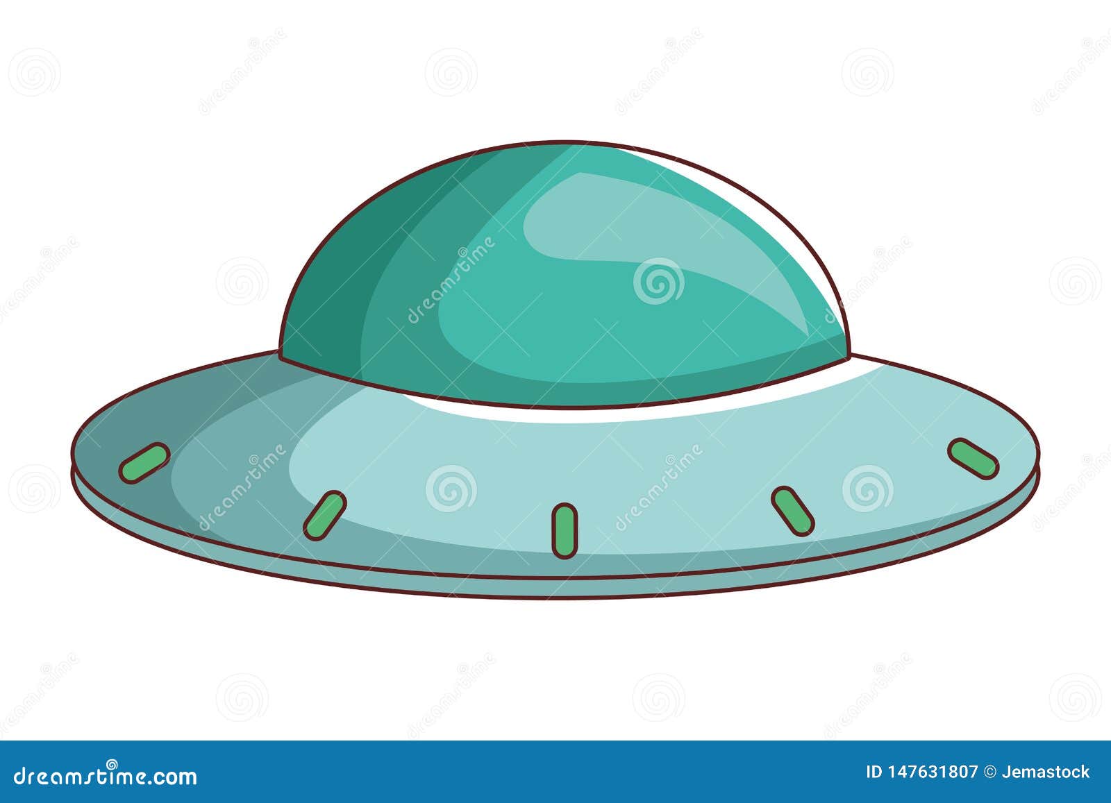 UFO Alien Spaceship Cartoon Stock Vector - Illustration of scientific