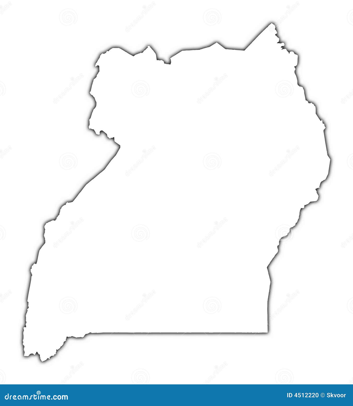 Premium Vector | Black outline vector map of uganda with regions on white  background