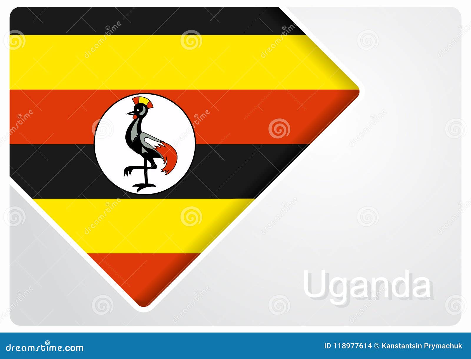 Ugandan Flag Design Background. Vector Illustration. Stock Vector