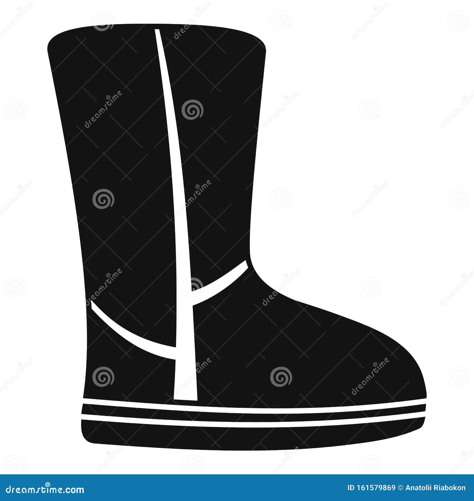 Ugg Boot Icon, Simple Style Stock Vector - Illustration of leather ...