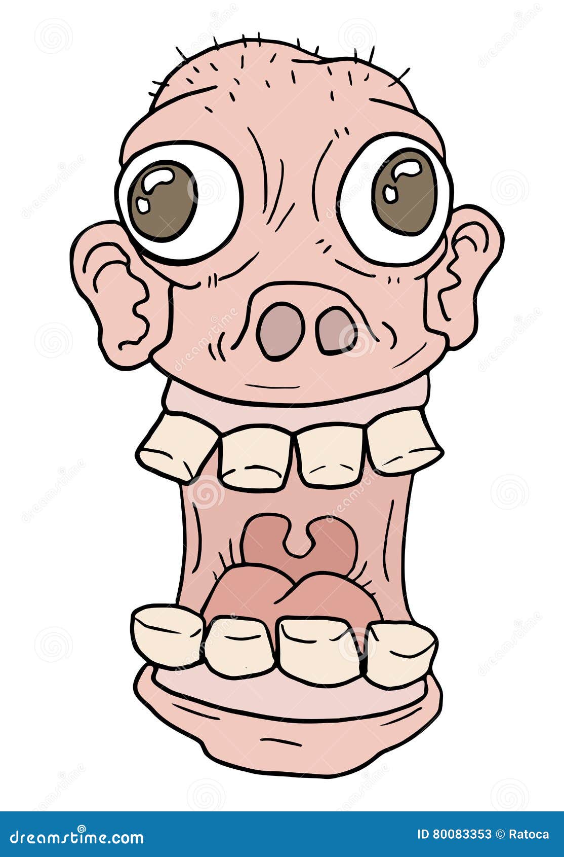 Ugly face stock vector. Illustration of ugly, expressive - 80083353