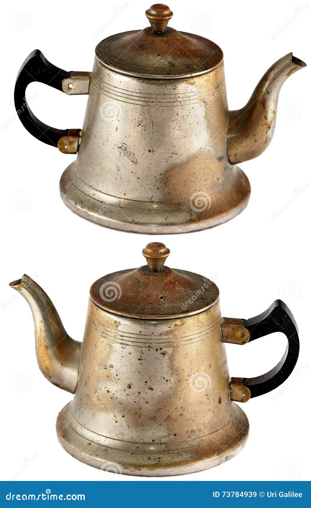 Ugly tin kettle stock image. Image of angles, metal, antique 73784939