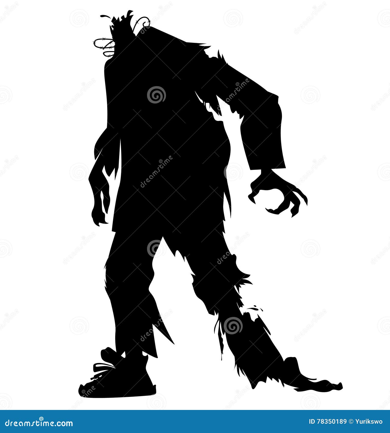 Ugly zombie vector stock vector. Illustration of cannibal - 78350189