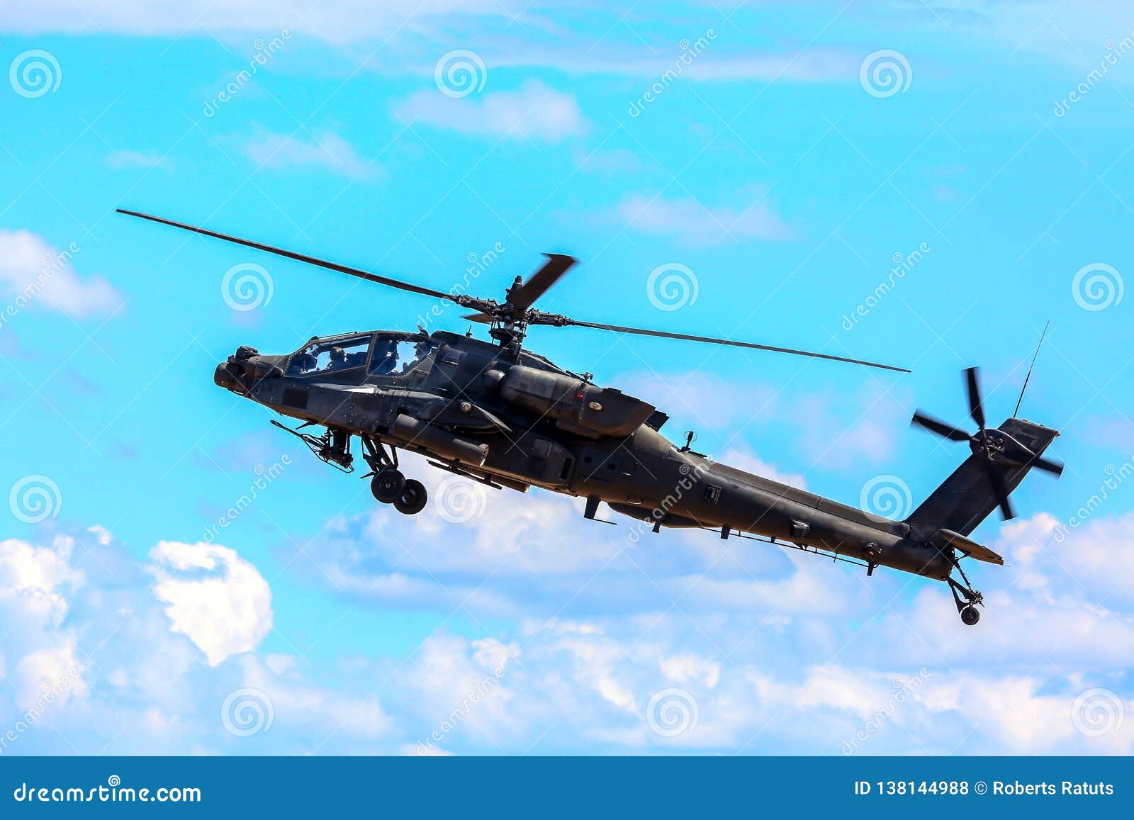 fighting helicopter in military training saber strike in latvia