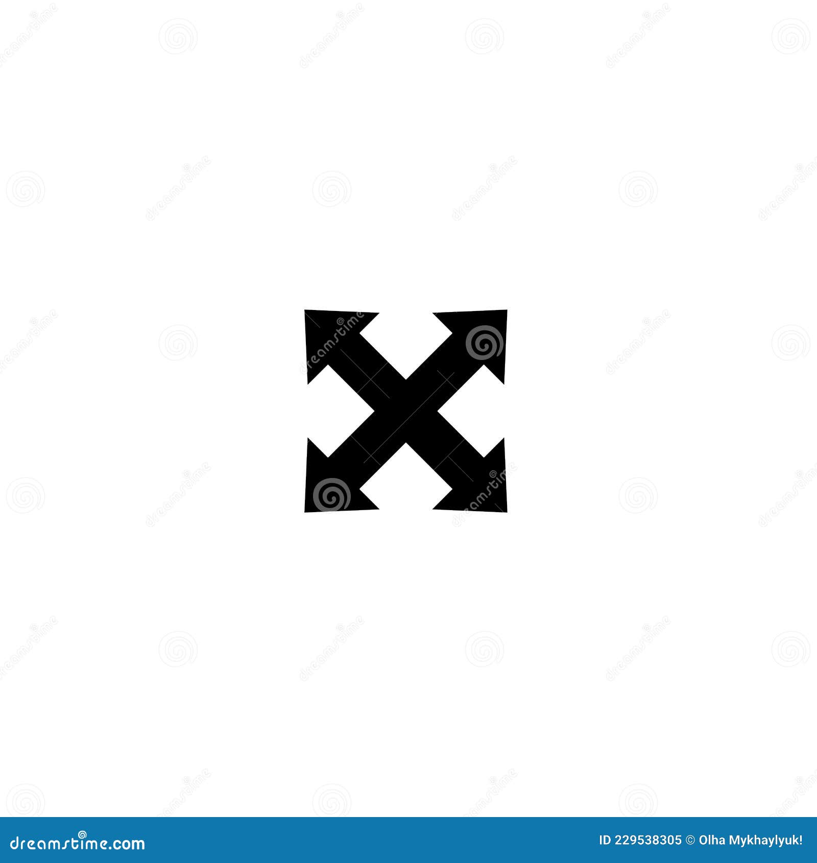 UI Arrows - Outline Icon Set Stock Illustration. Separating Arrows ...
