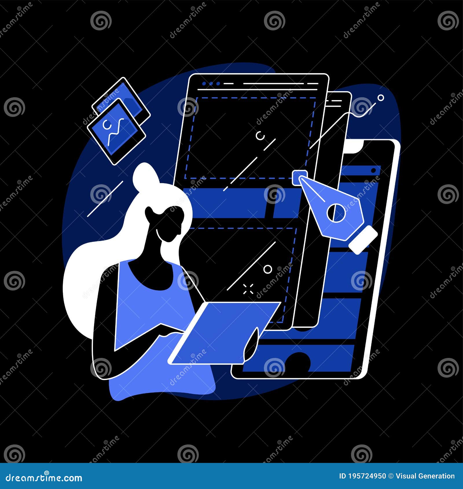 UI and UX Design Abstract Concept Vector Illustration. Stock Vector ...