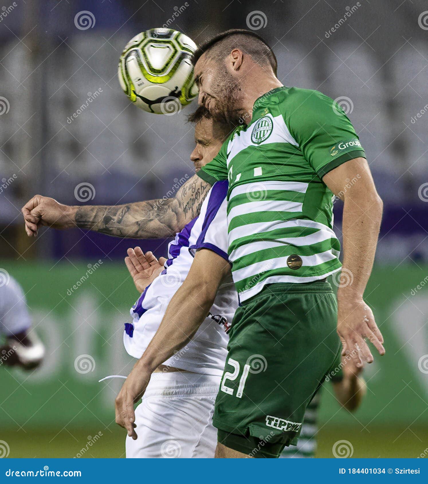 Endre Botka of Ferencvarosi TC controls the ball during the UEFA News  Photo - Getty Images