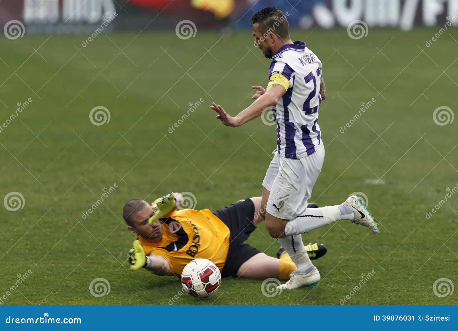 BUDAPEST - March 10: Peter Kabat Of UTE With The Ball During