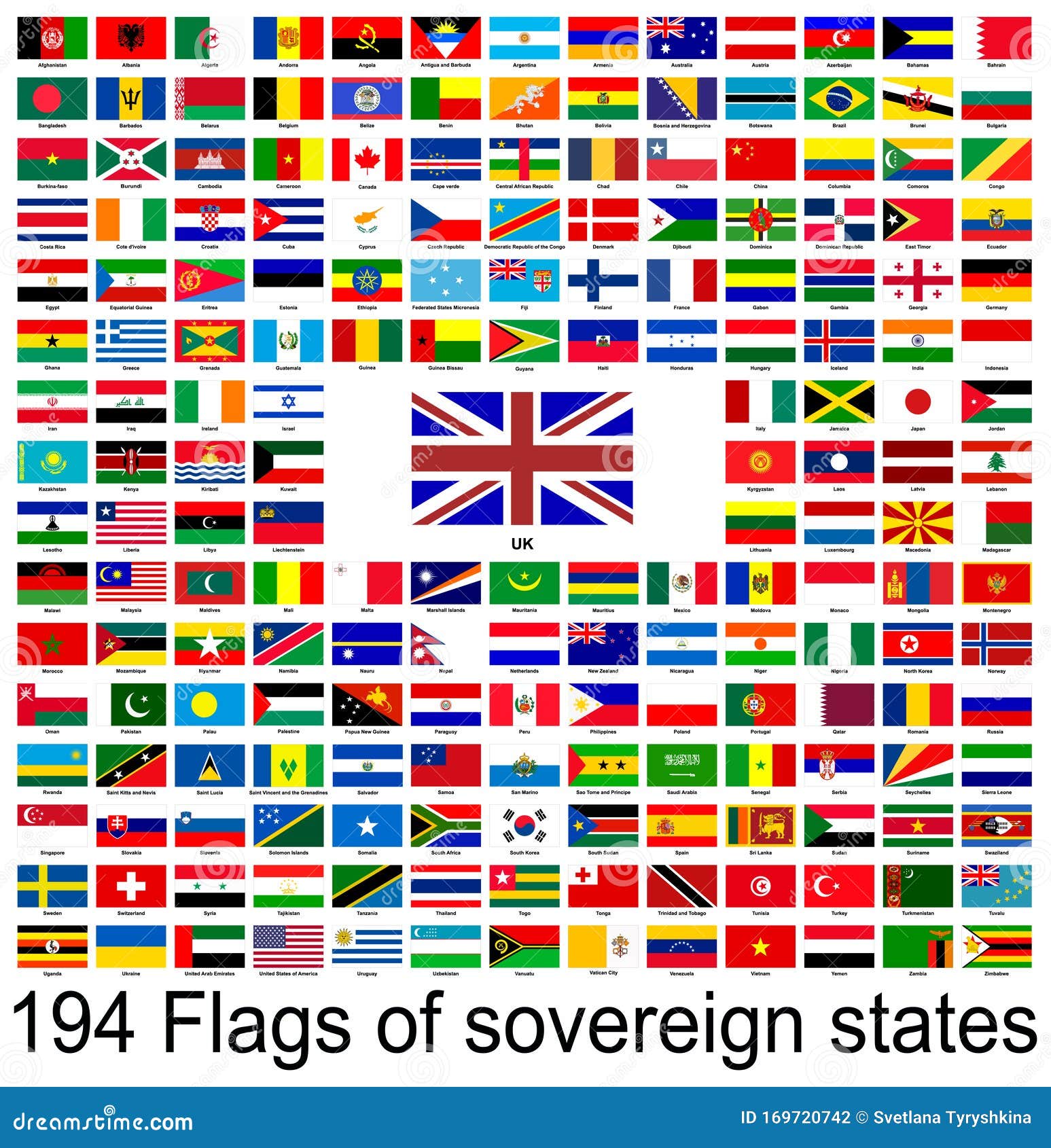 UK, Collection of Vector Images of Flags of the World Stock Vector Illustration of symbol