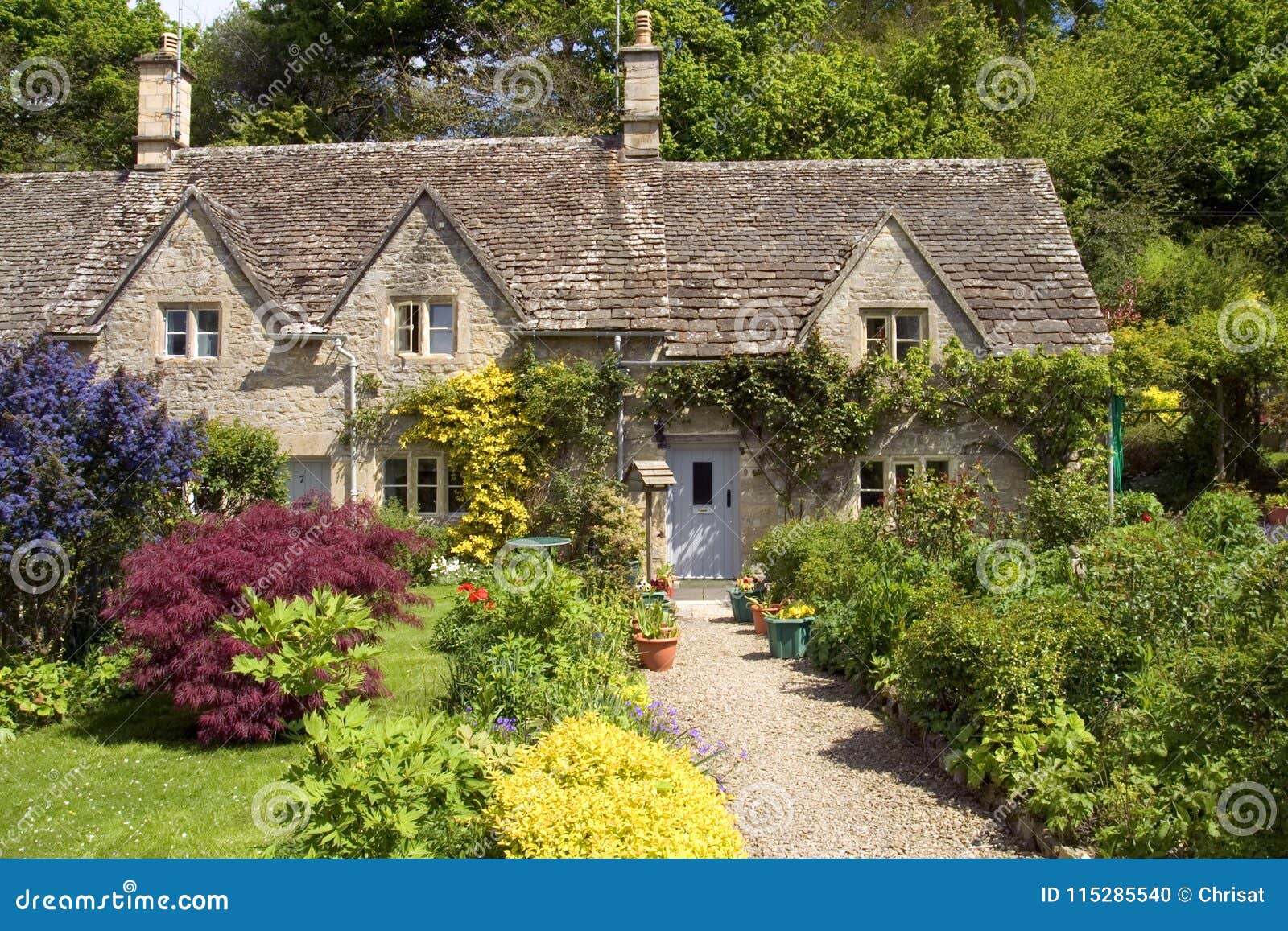 Uk Cotswolds Bibury Stock Photo Image Of England 115285540