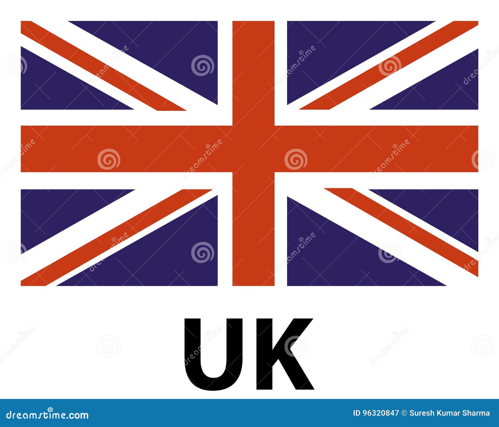 Uk Flag Icon Stock Vector Illustration Of Culture Flag 96320847