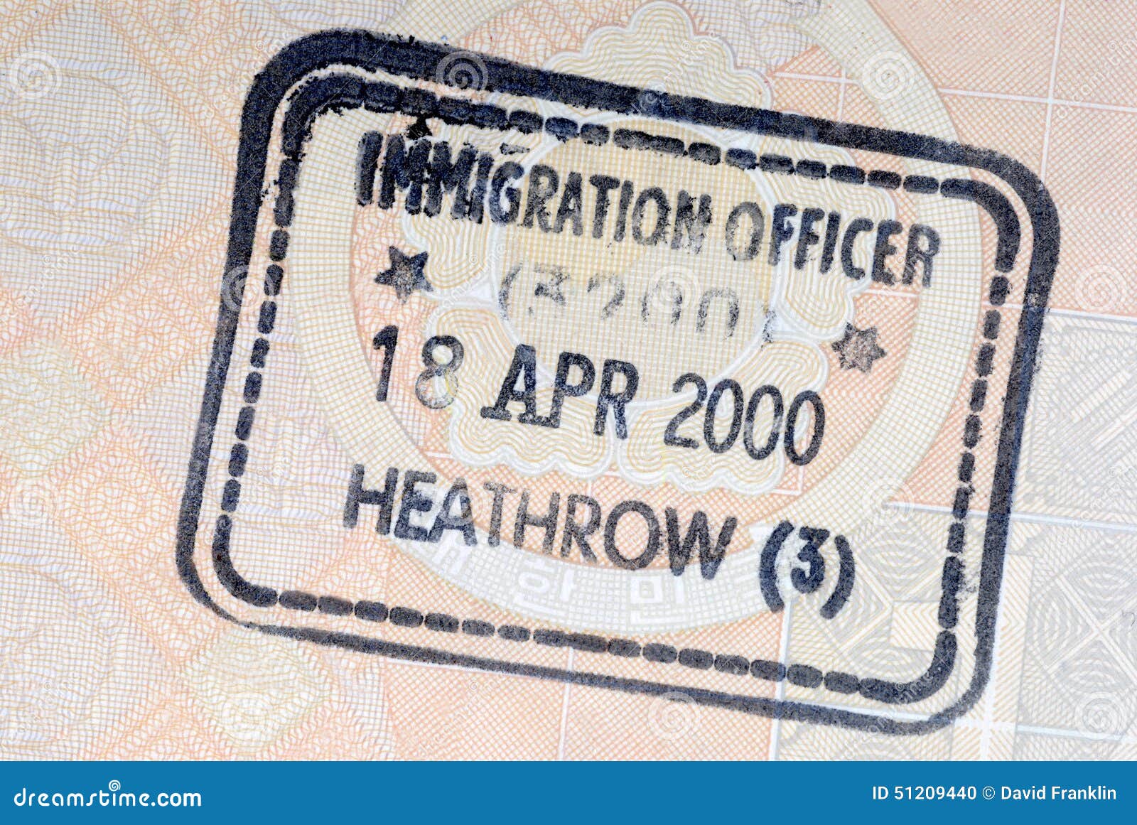 Uk Immigration Arrival Passport Stamp Stock Photo Image Of