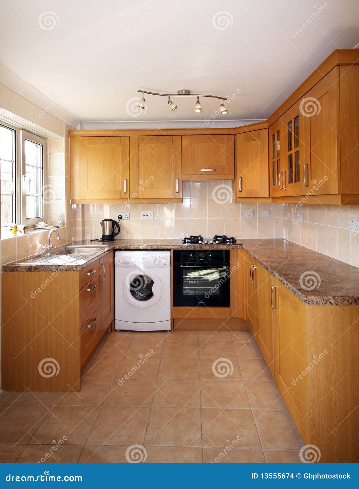 UK Kitchen Units stock photo. Image of tiles, cupboard 13555674