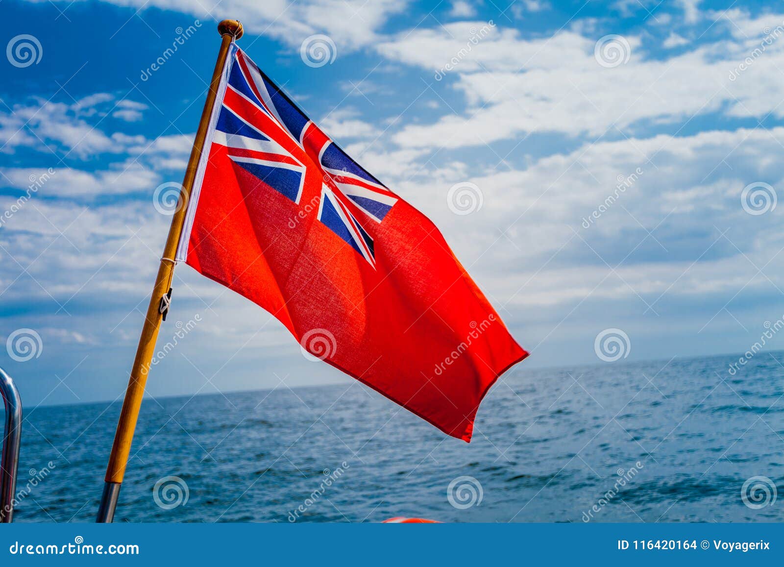 uk red ensign the british maritime flag flown from yacht