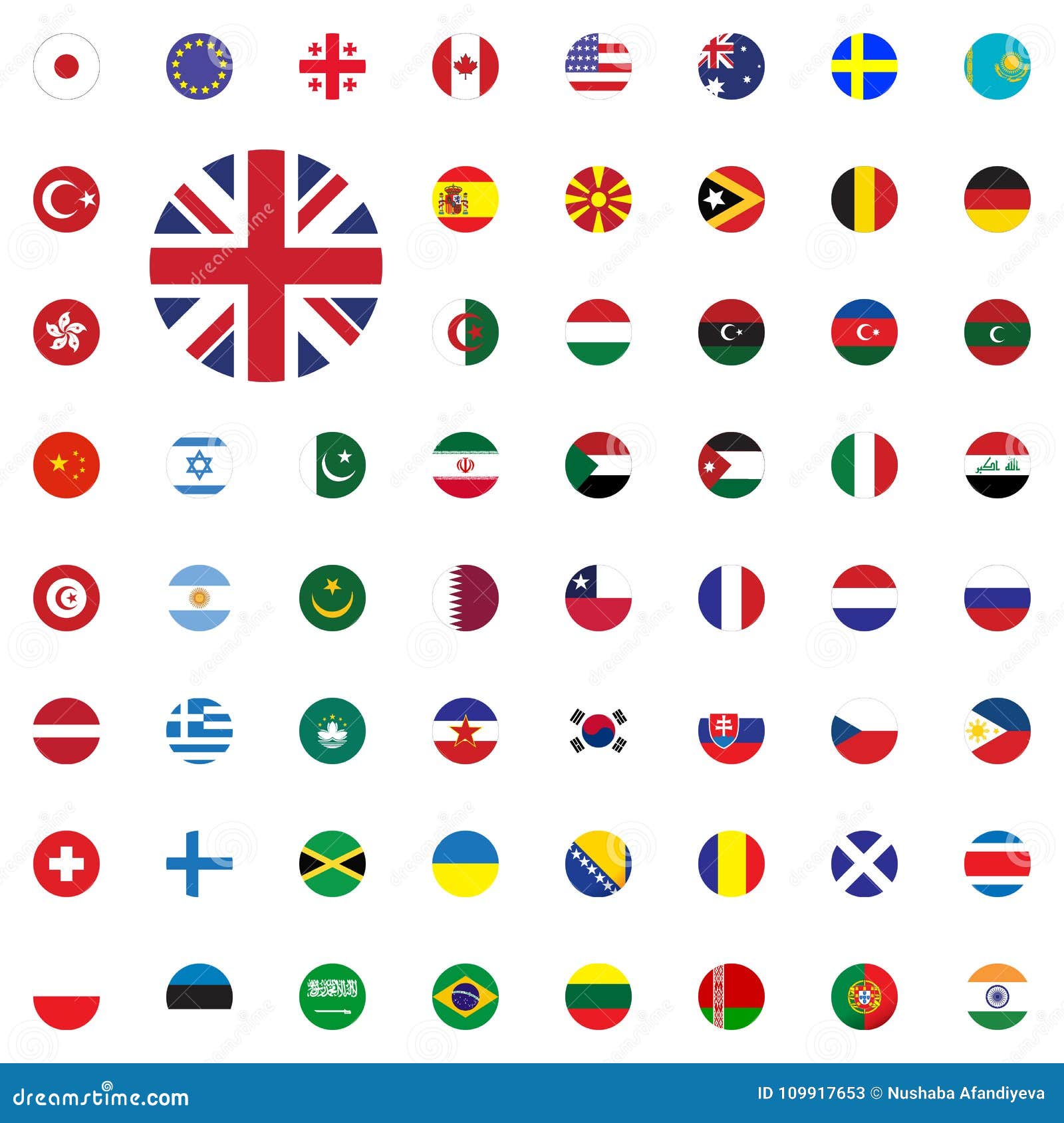 Download UK Round Flag Icon. Round World Flags Vector Illustration ...
