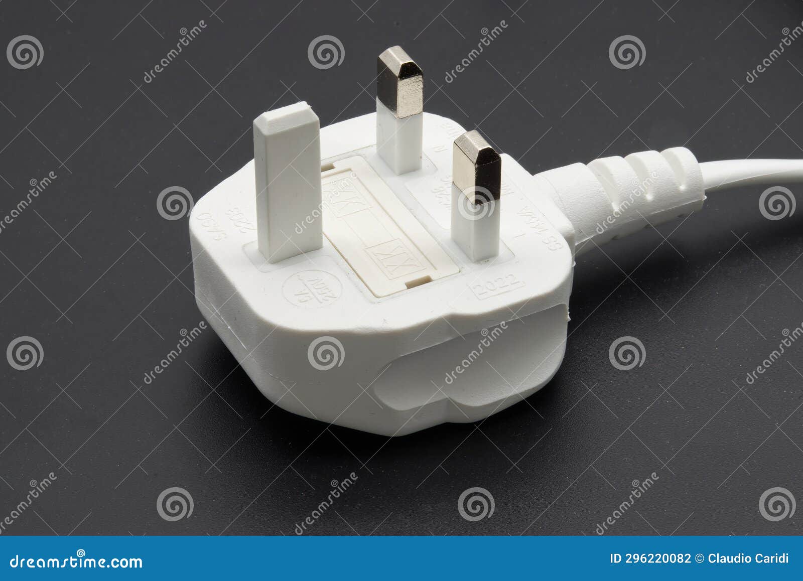 UK Type Power Cable Isolated on Black Background Stock Photo Image of