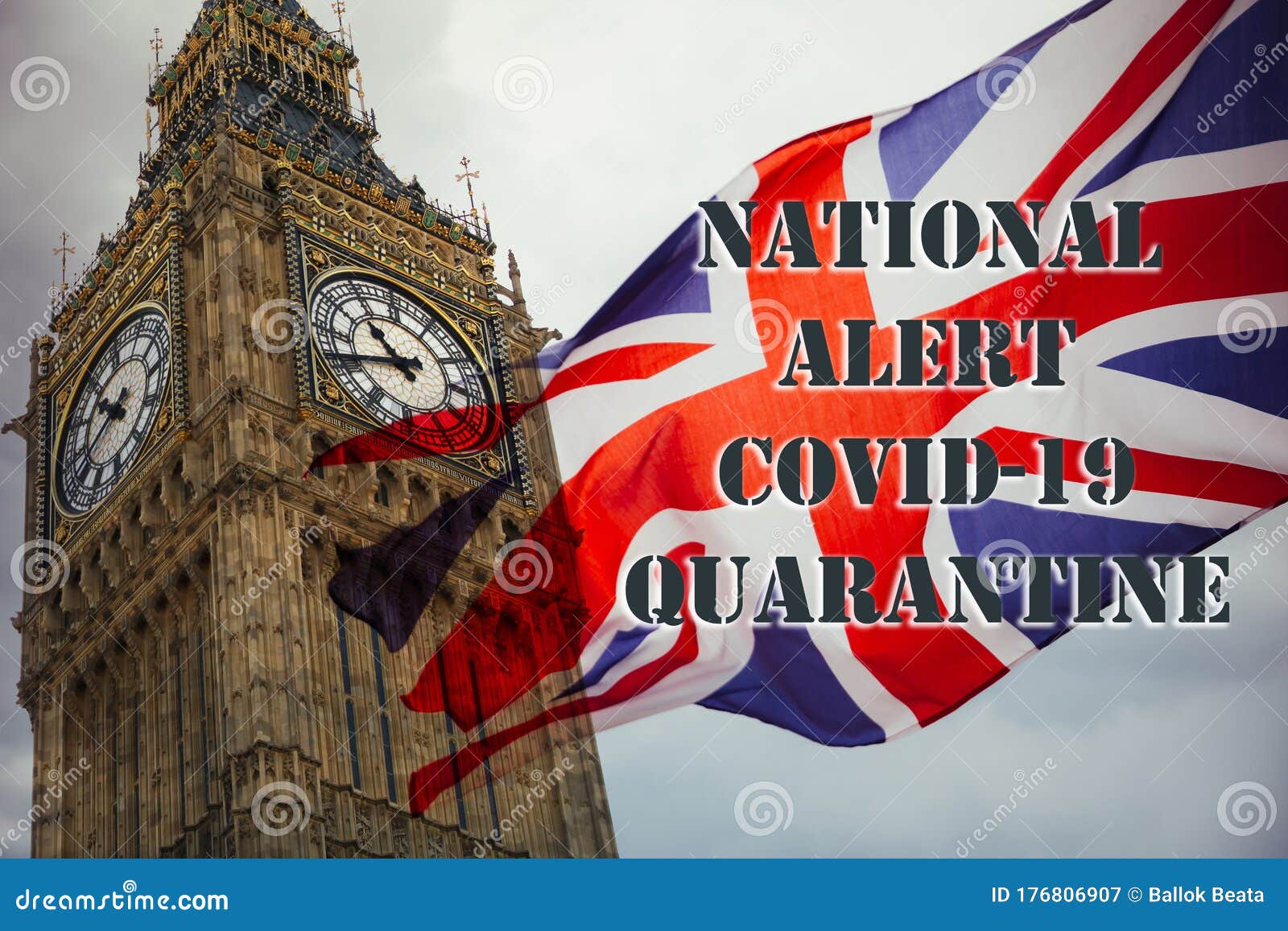 UK Under Quarantine. Representative Image for Covid19 Outbreak Stock