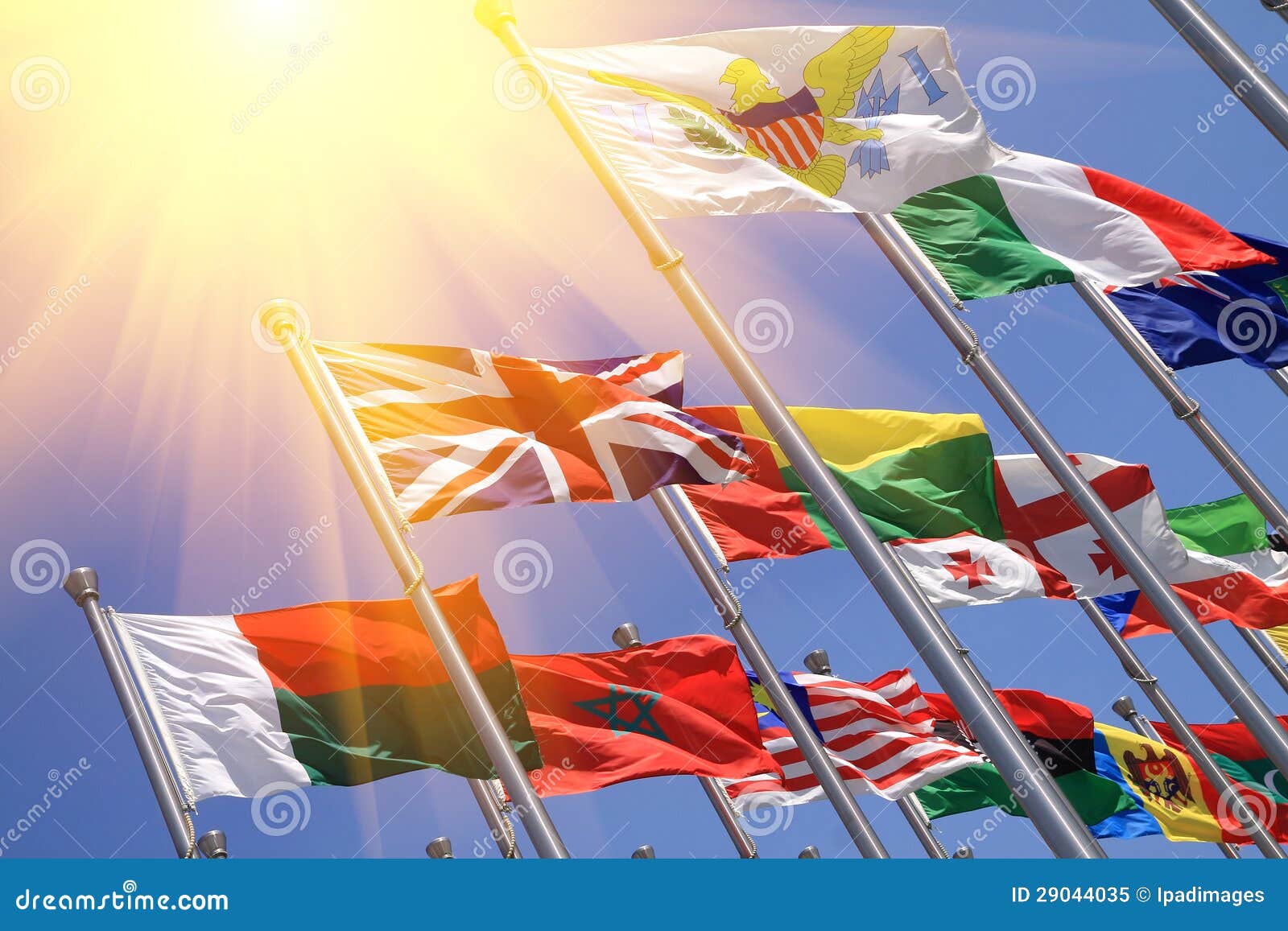 UK and World National Flags Stock Image Image of national