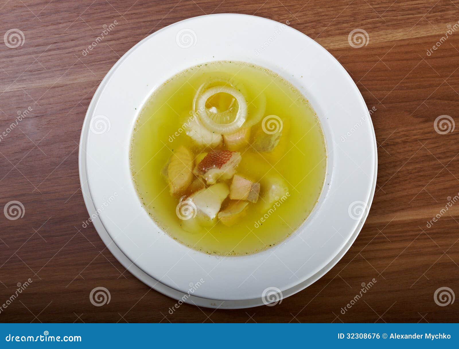 Ukha Con Lo Sterlet, Salmone. Fotografia Stock - Immagine di alimento ...