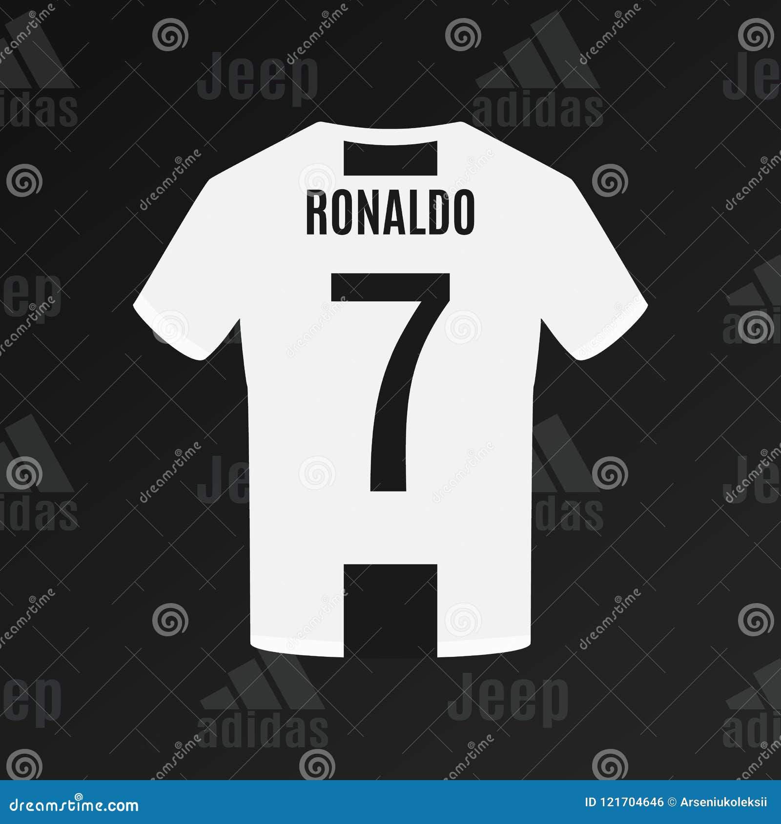 UKRAINE - CHERKASY JULY 17, 2018 Ronaldo`s Juventus Football T-shirt