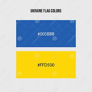 Ukraine Flag Colors Schema Hex Code Editorial Photo Illustration Of 