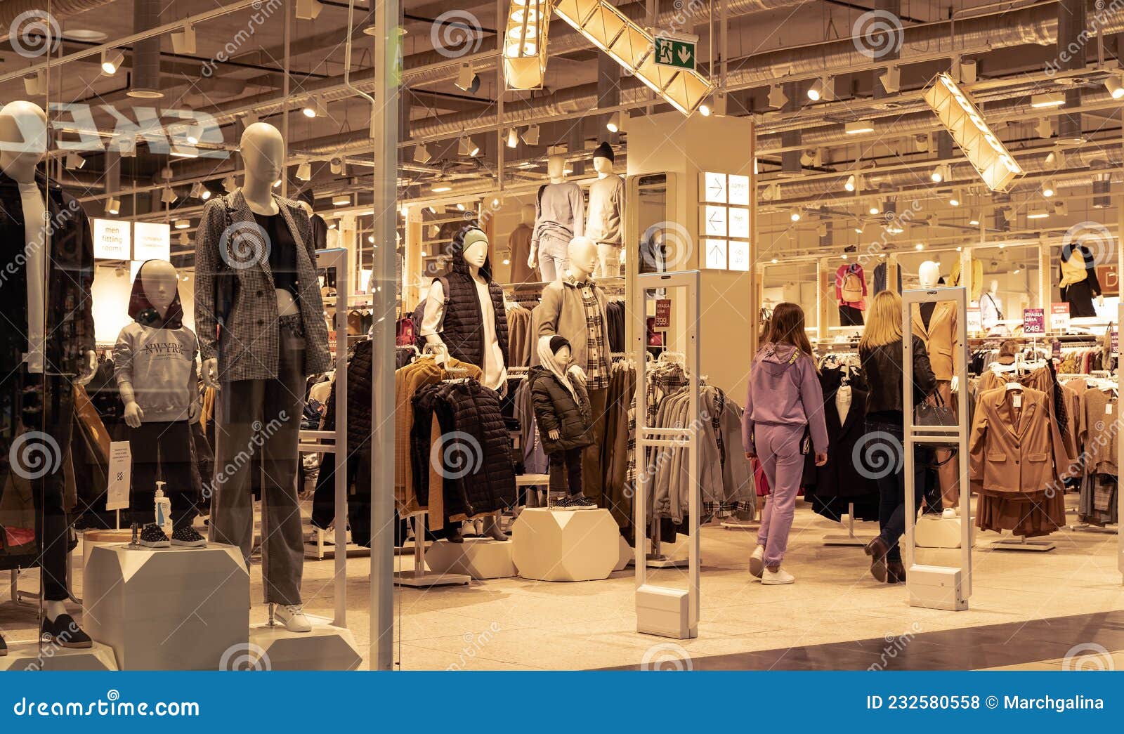 UKRAINE, KHERSON - October 1, 2021: Clothing Store. Shopping Center ...