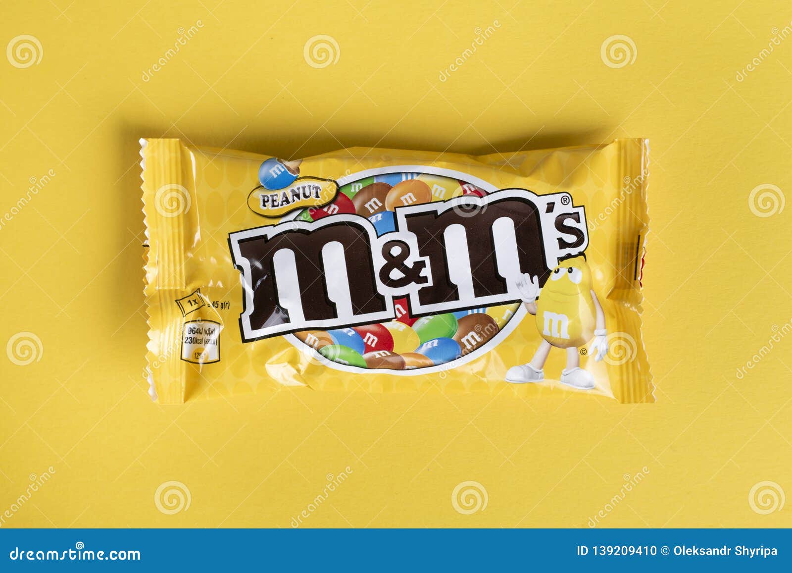 m&m yellow packet