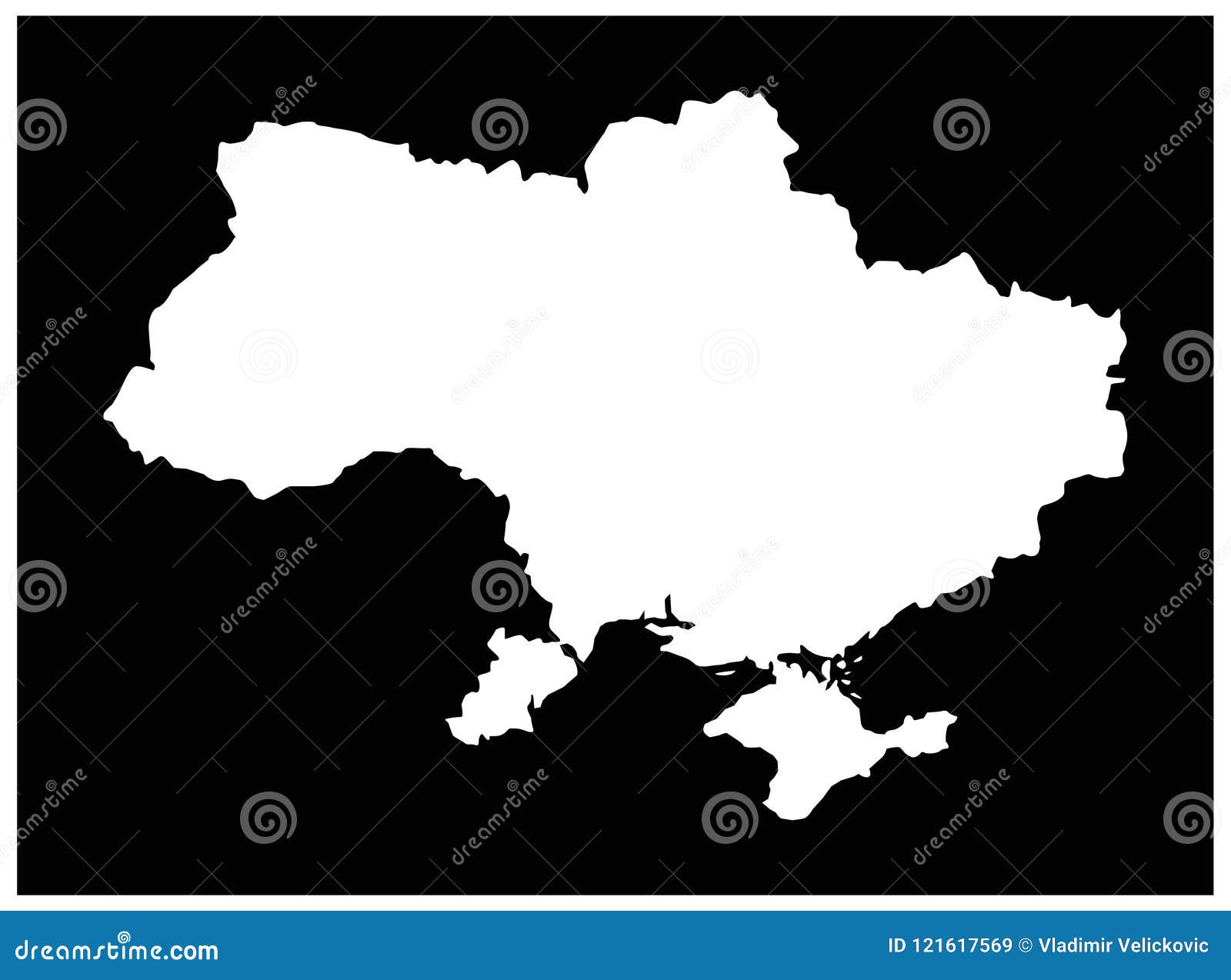 ukraine map - sovereign state in eastern europe