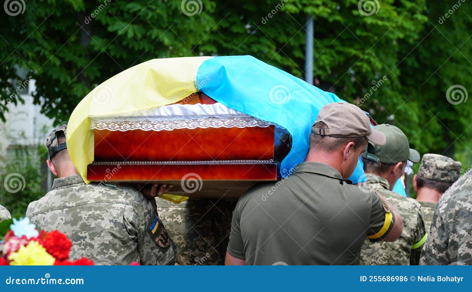 Ukraine. War. the Funeral Ceremony of a Soldier. Funeral Ceremony ...