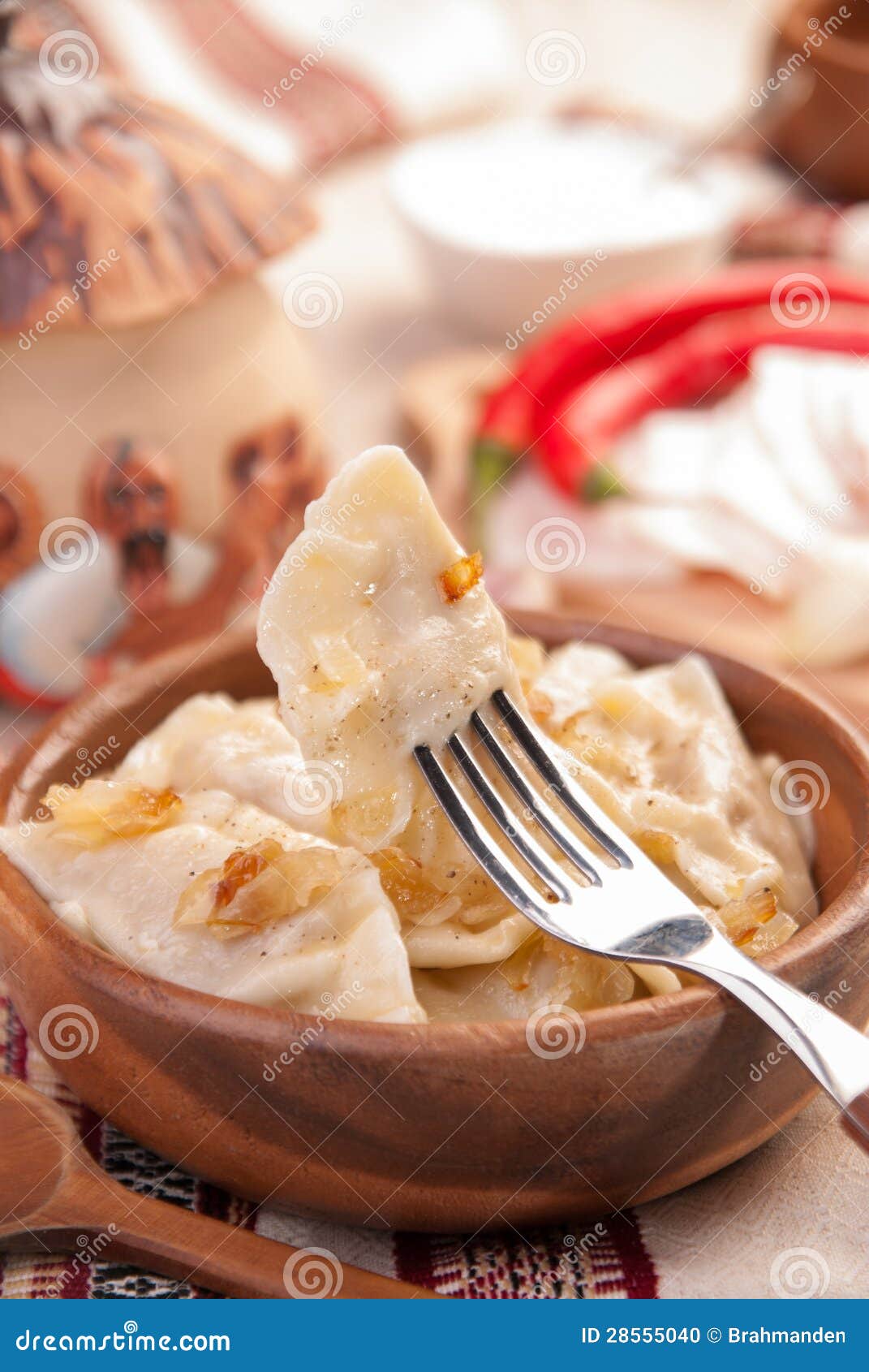 Ukrainian Dumplings with Stewed Cabbage Stock Photo Image of cabbage