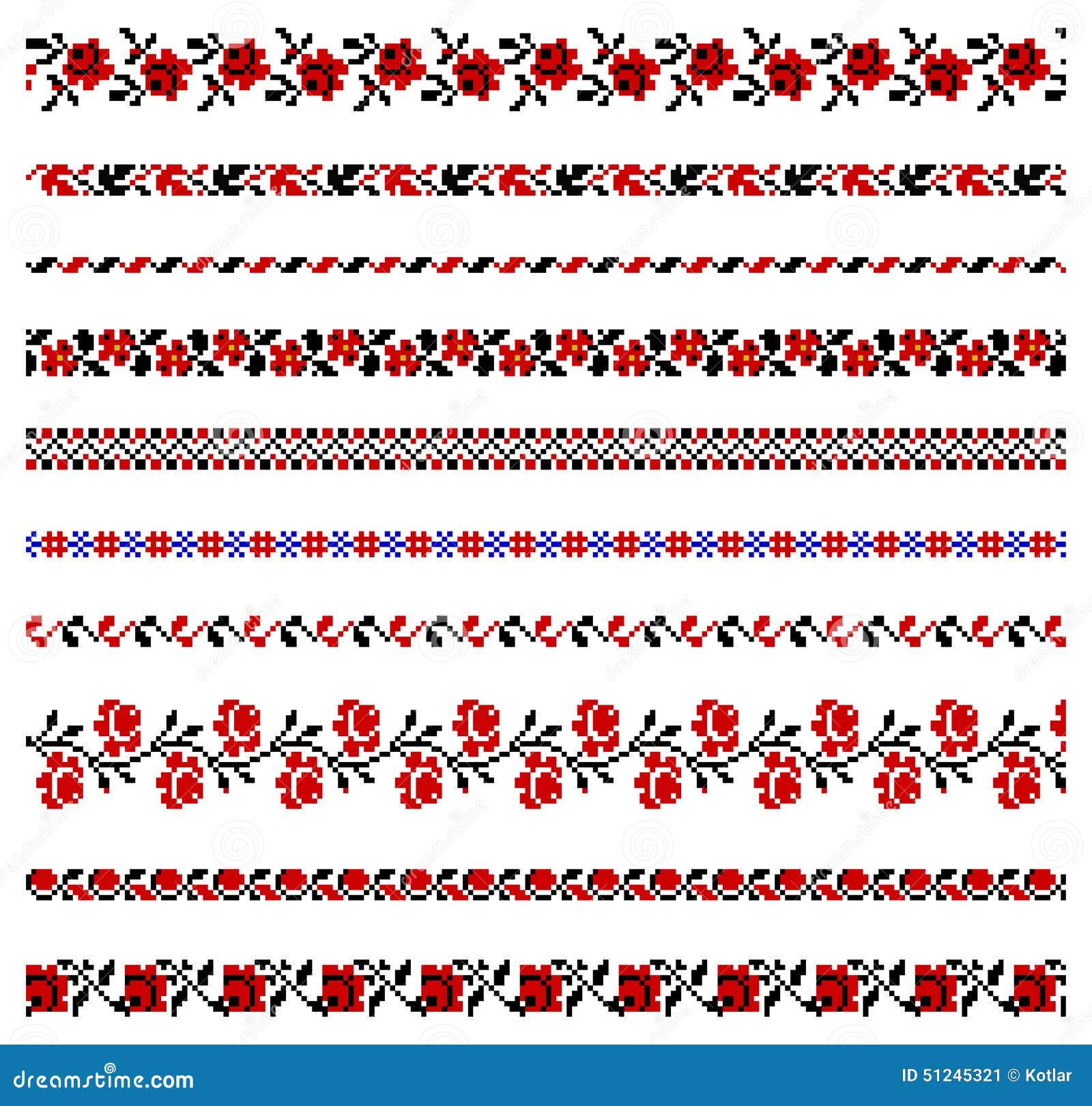 Ukrainian Embroidery Ornament Stock Vector Illustration of elegant