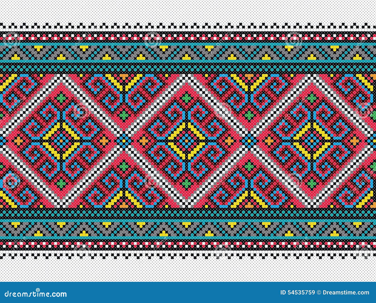 Ukrainian Embroidery Pattern Stock Vector Illustration of geometry