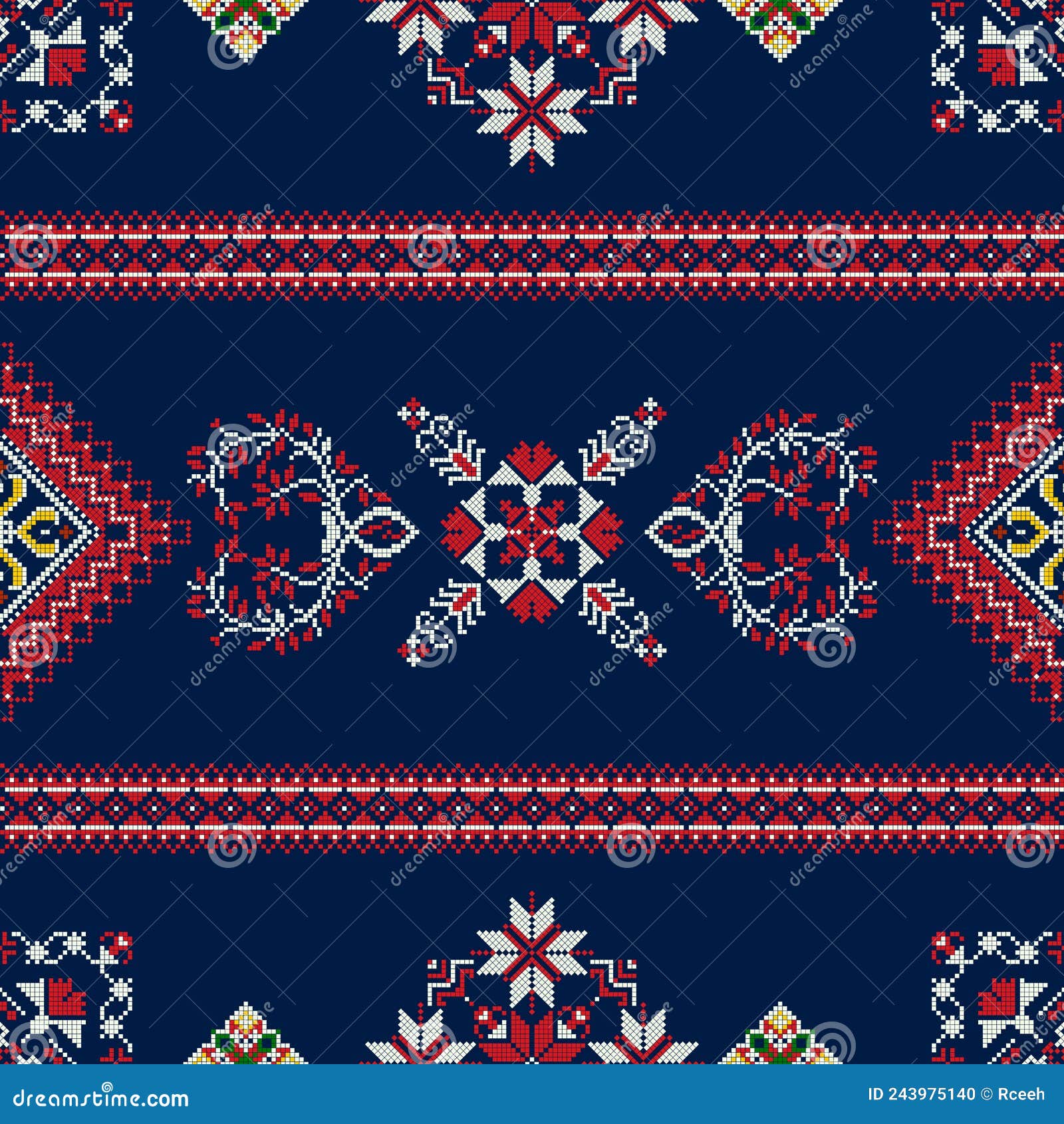 Ukrainian Embroidery Pattern 88 Stock Vector Illustration of repetitive, folk 243975140