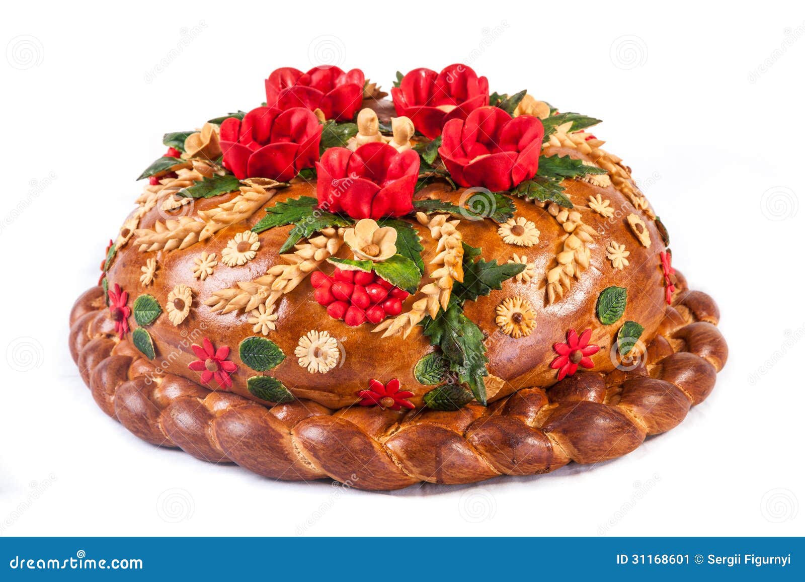 Ukrainian Festive Bakery Holiday Bread On White Stock Image Image