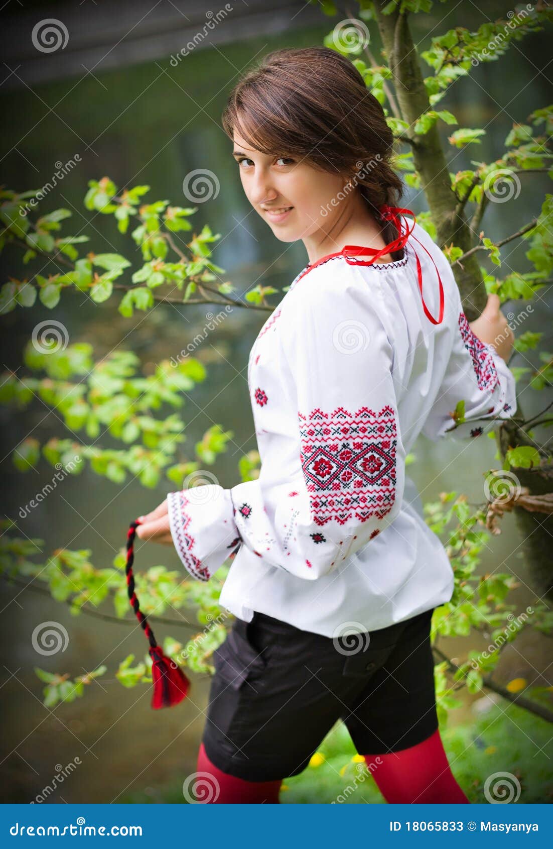 Ukrainian girl stock image. Image of brown, female, blossom - 18065833