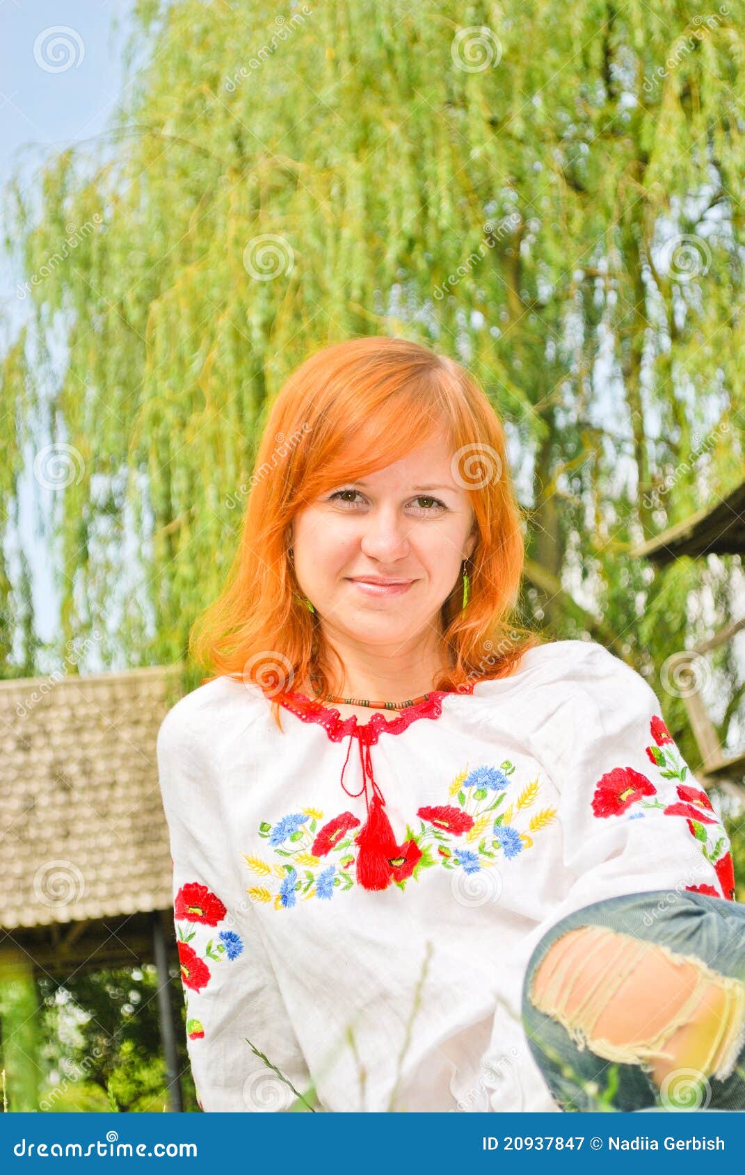 Ukrainian Girl in National Clothes Stock Image - Image of carefree ...