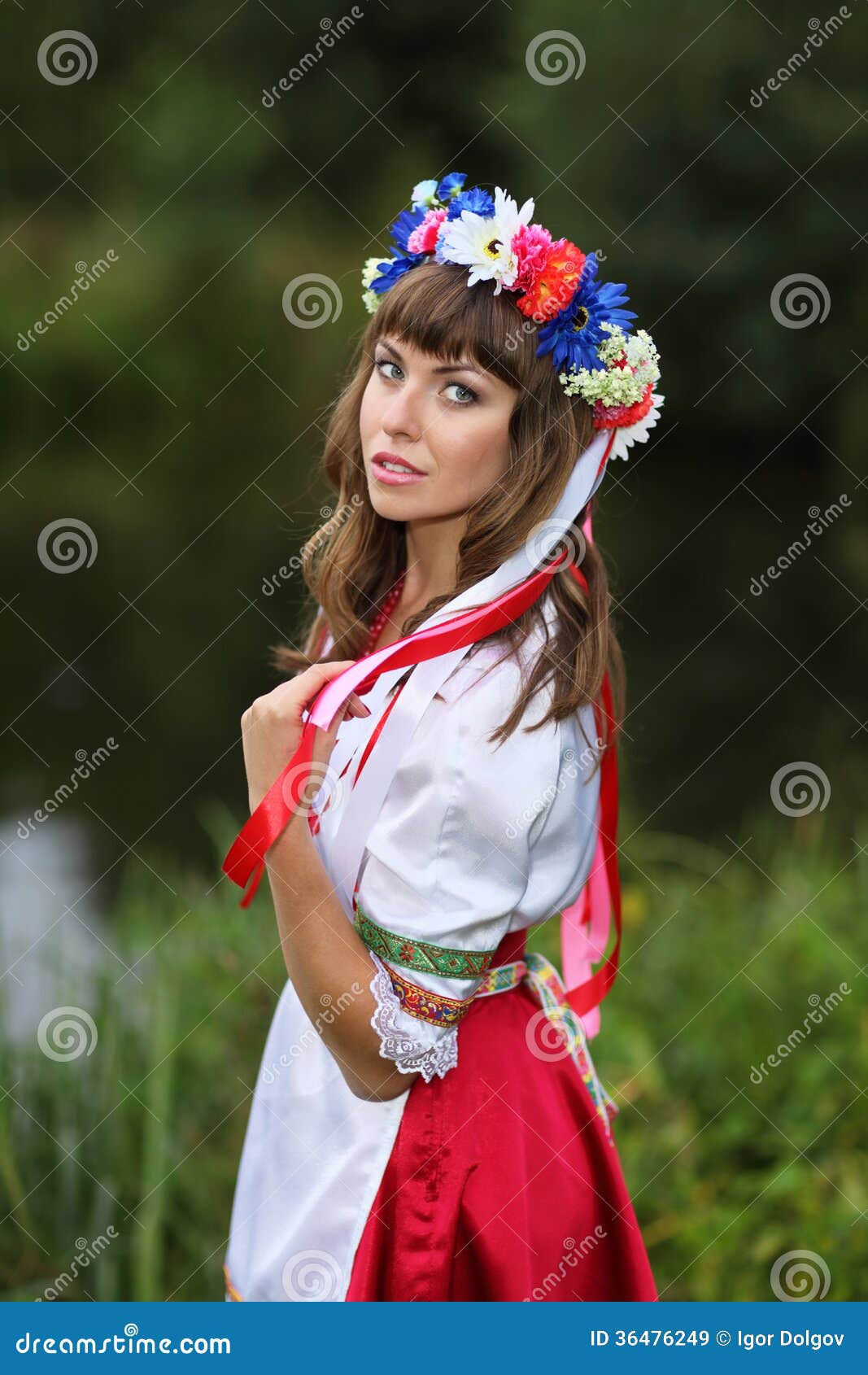 Ukrainian girl stock image. Image of outdoor, costume - 36476249