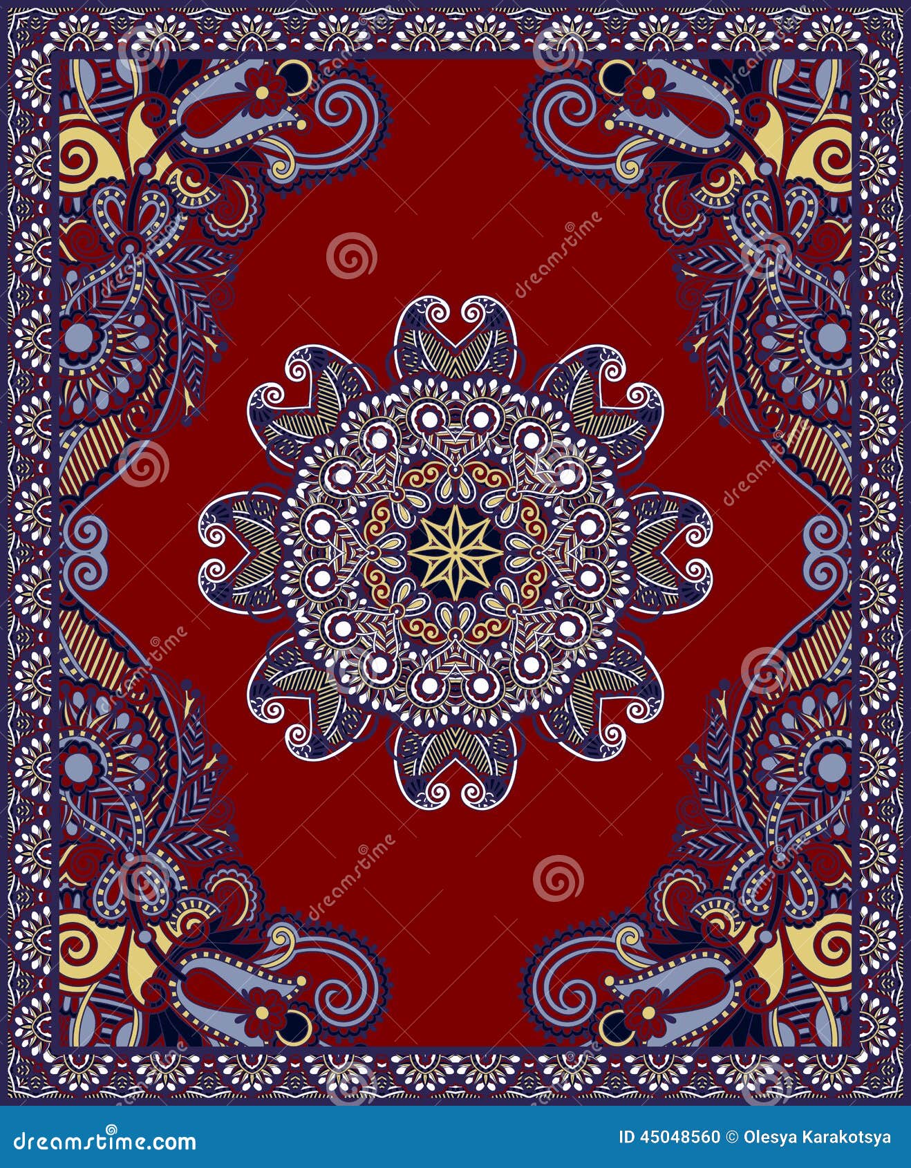 Ukrainian Oriental Floral Ornamental Carpet Design Stock Vector Illustration of cotton, border Ukrainian Oriental Floral Ornamental Carpet Design Stock Vector Illustration of cotton, border