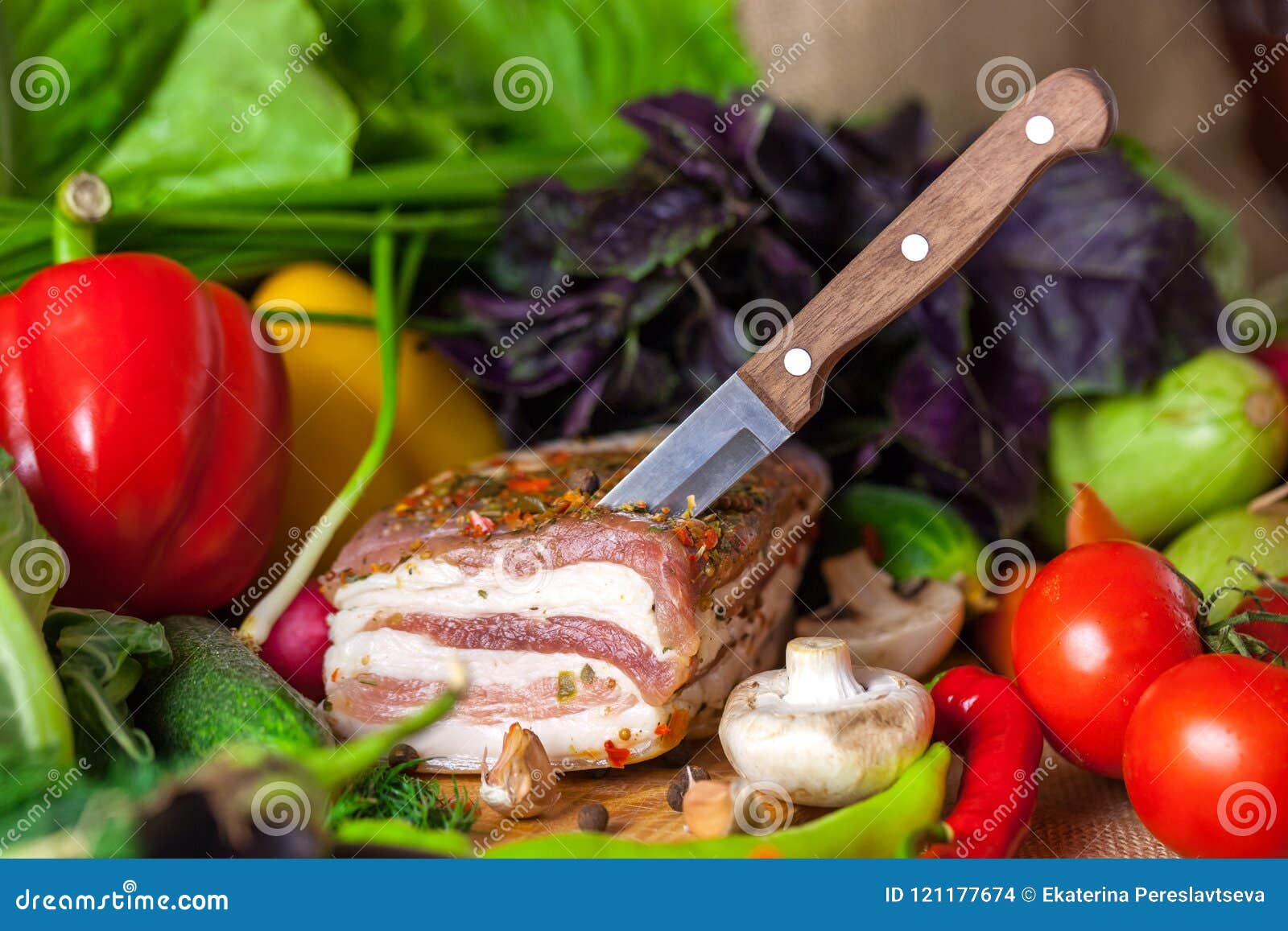 Ukrainian Still Life Lard and Vegetables Stock Photo Image of cooking