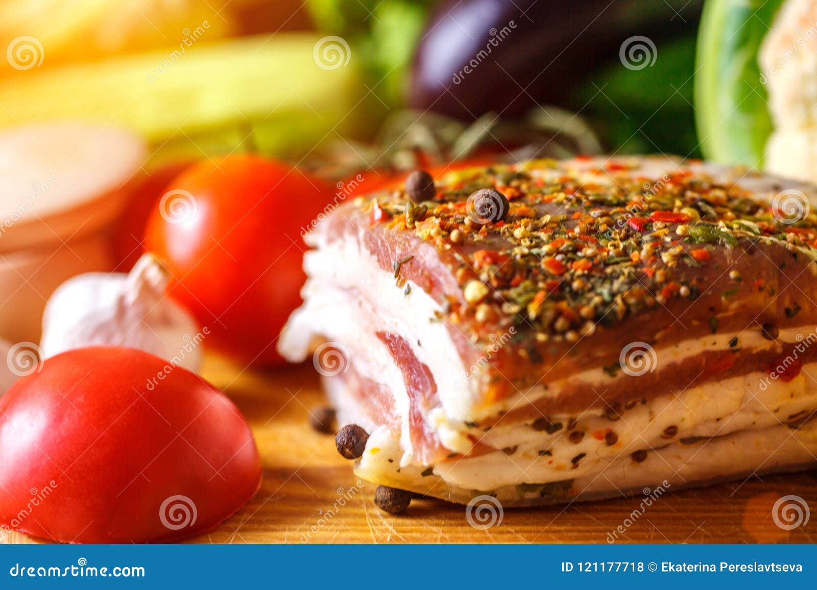 Ukrainian Still Life Lard and Vegetables Stock Photo Image of pepper