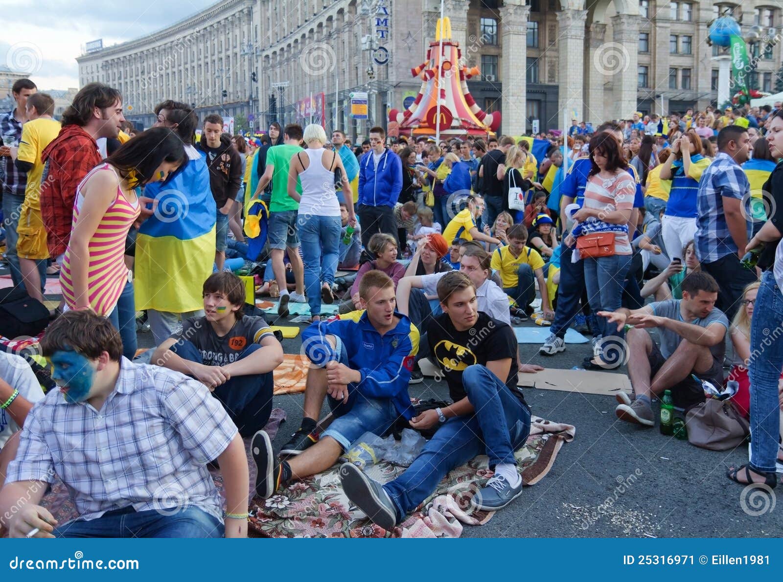 Ukrainian Swedish And English Fans In The Fanzone Editorial Photo 25316925