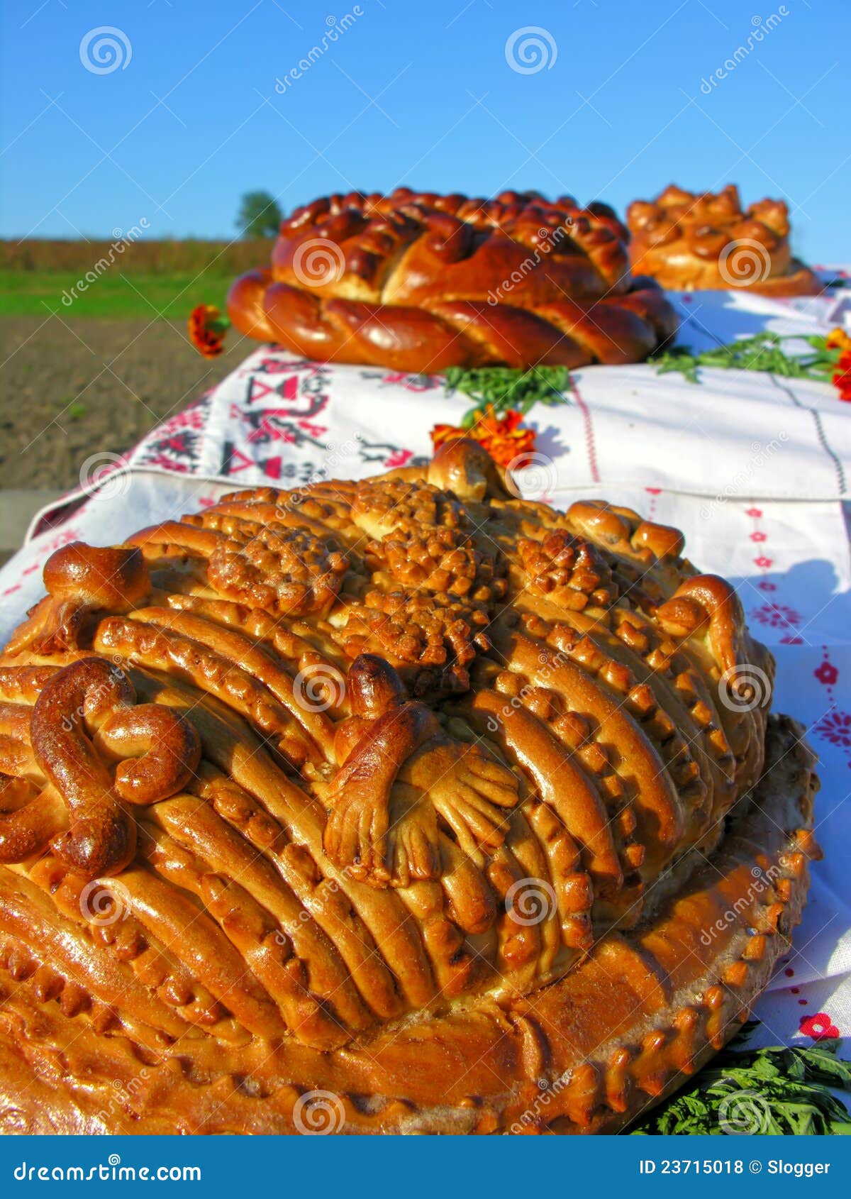 Ukrainian Traditional Holiday Bread Stock Photo Image of outdoors
