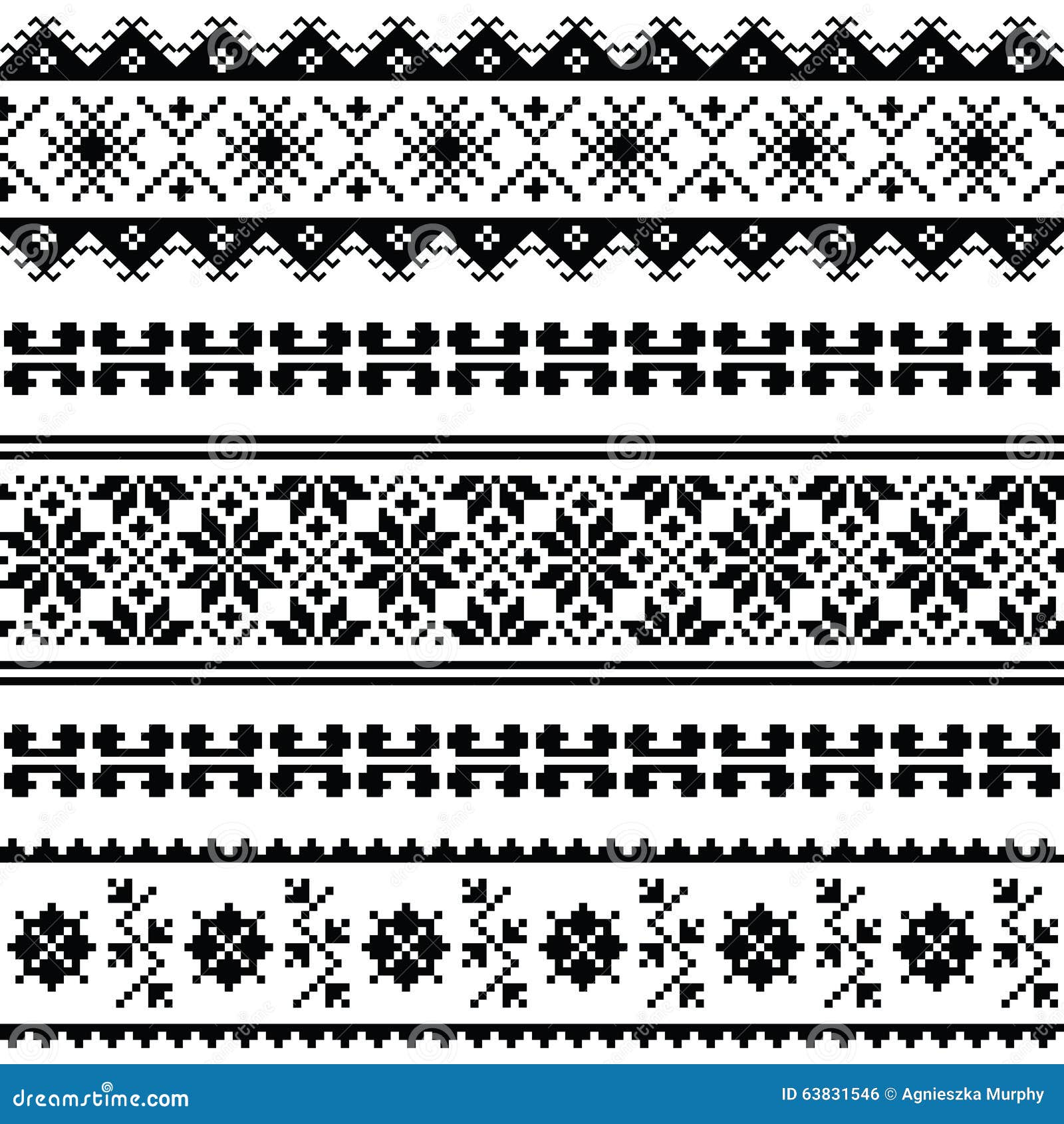 Ukrainien Modele Bielorusse De Broderie D Art Populaire Ou Copie Dans Le Noir Illustration De Vecteur Illustration Du Handmade Detail