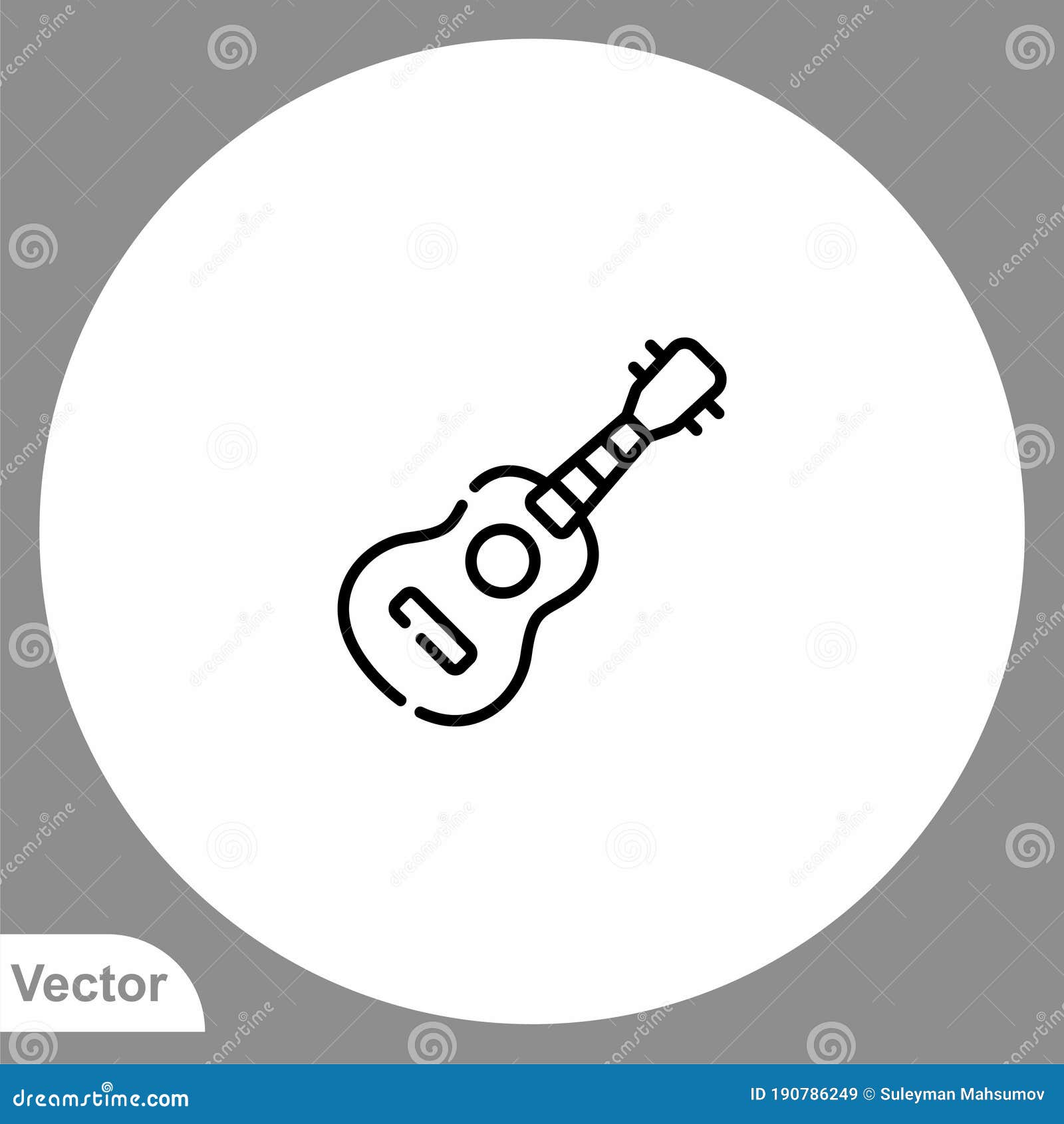 Ukulele Vector Icon Sign Symbol Stock Vector Illustration of