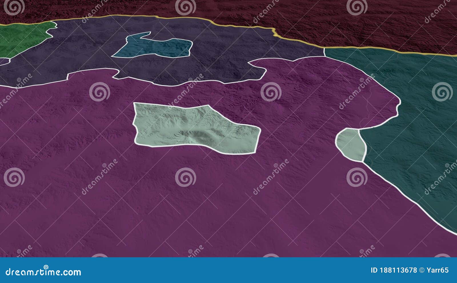 Ulaanbaatar, Mongolia Highlighted. Administrative Stock Illustration