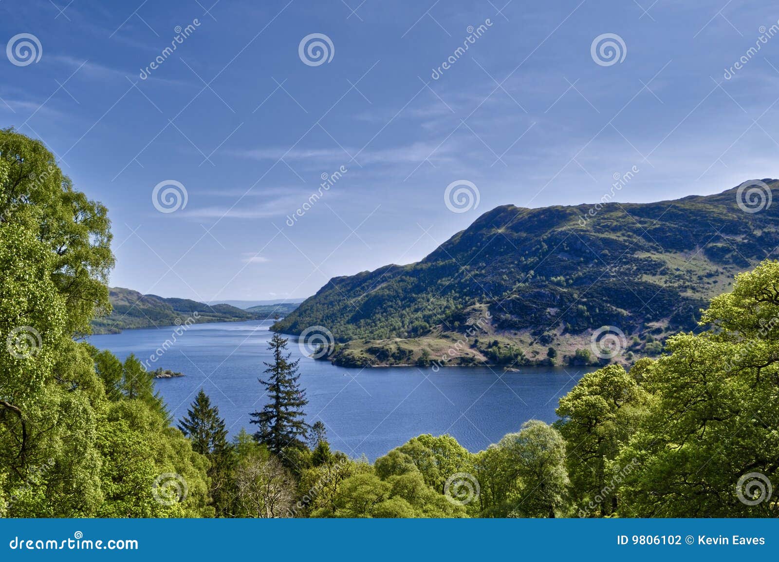 Ullswater stock photo. Image of dense, water, forested - 9806102