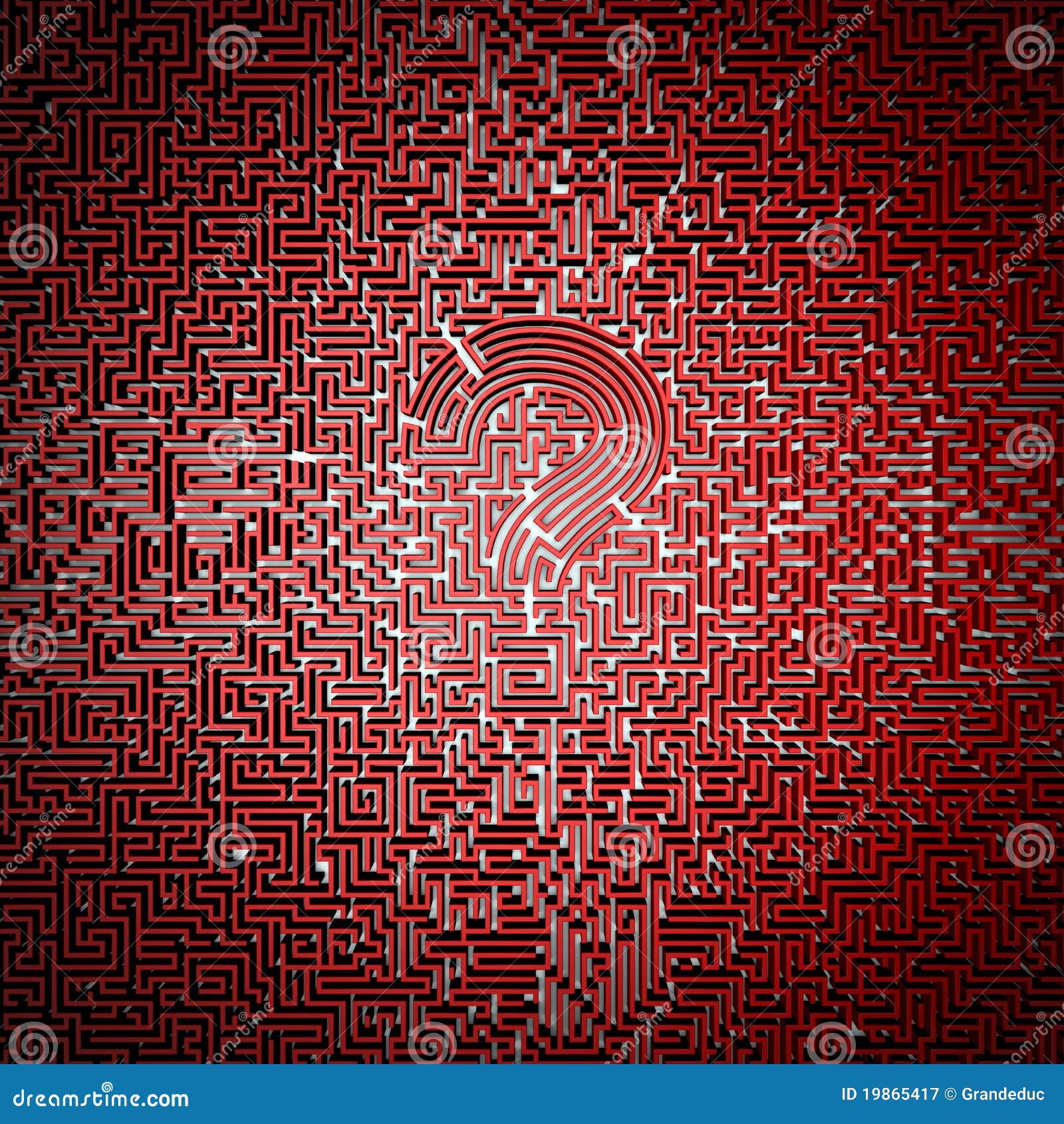 Ultimate question maze stock illustration. Illustration of navigation