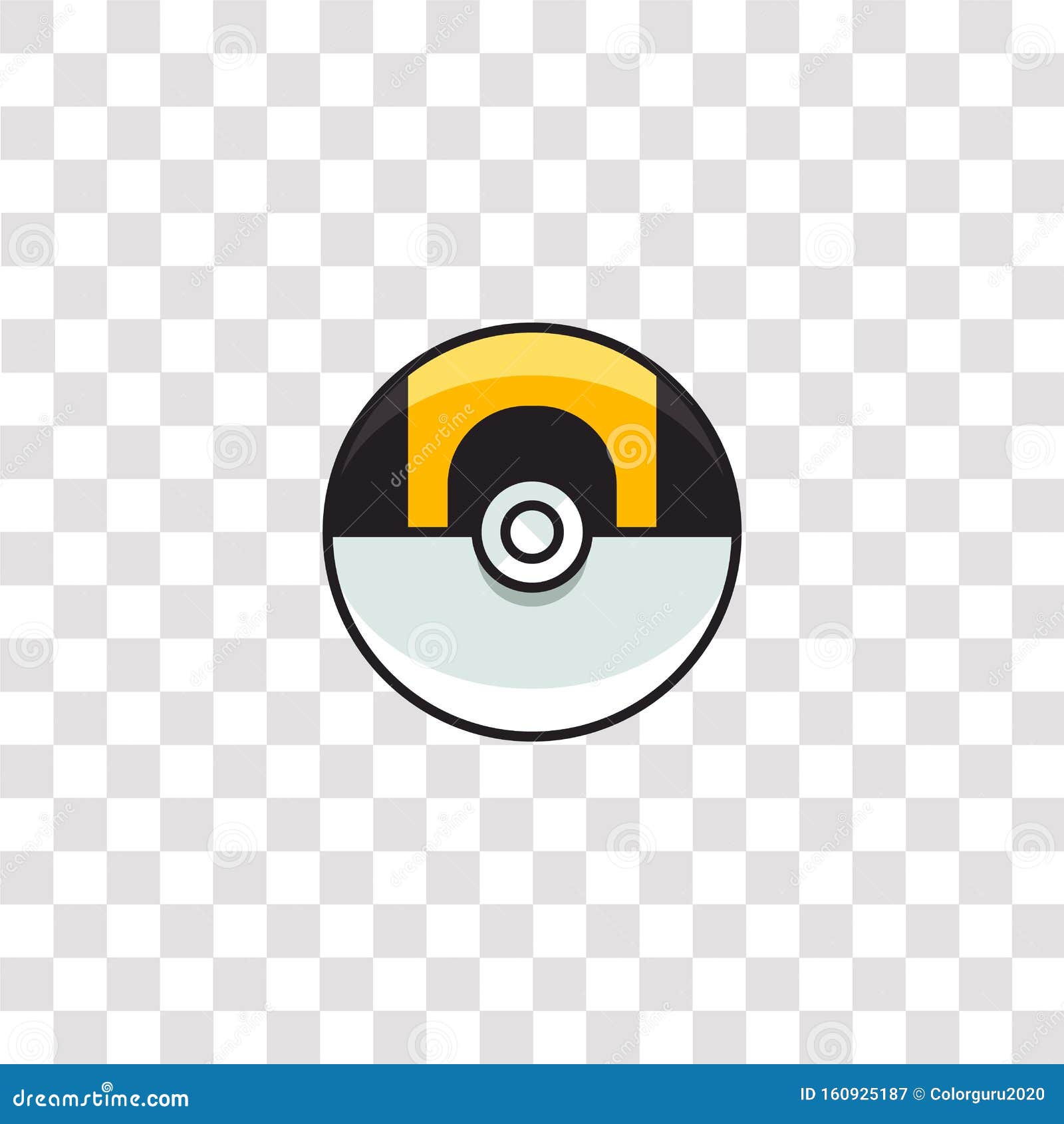 Pokemon Pokeball Icon Digital Clipart in Rainbow Colors 