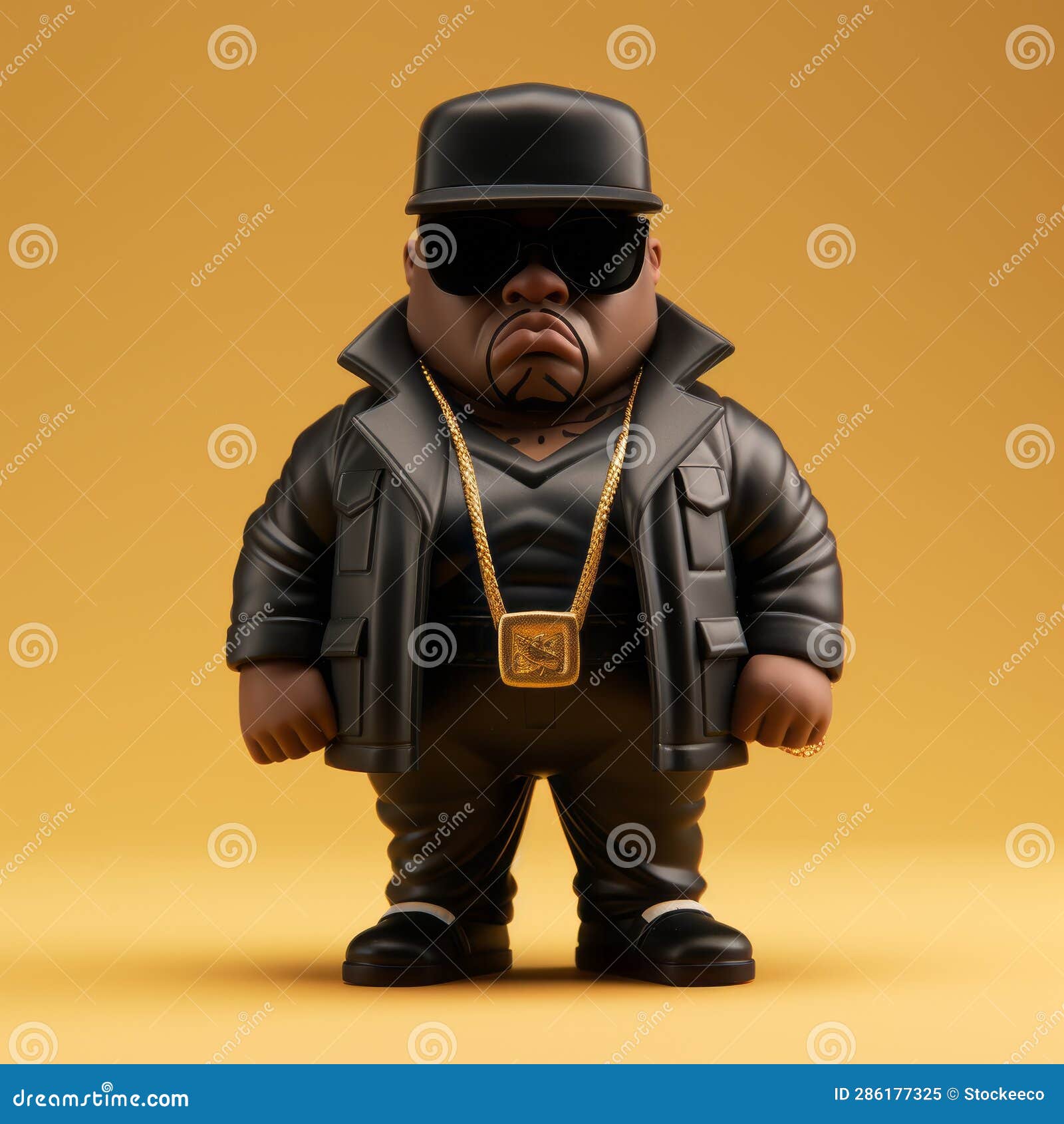 ultra-detailed studio shot of notorious-big funko-pop figurine